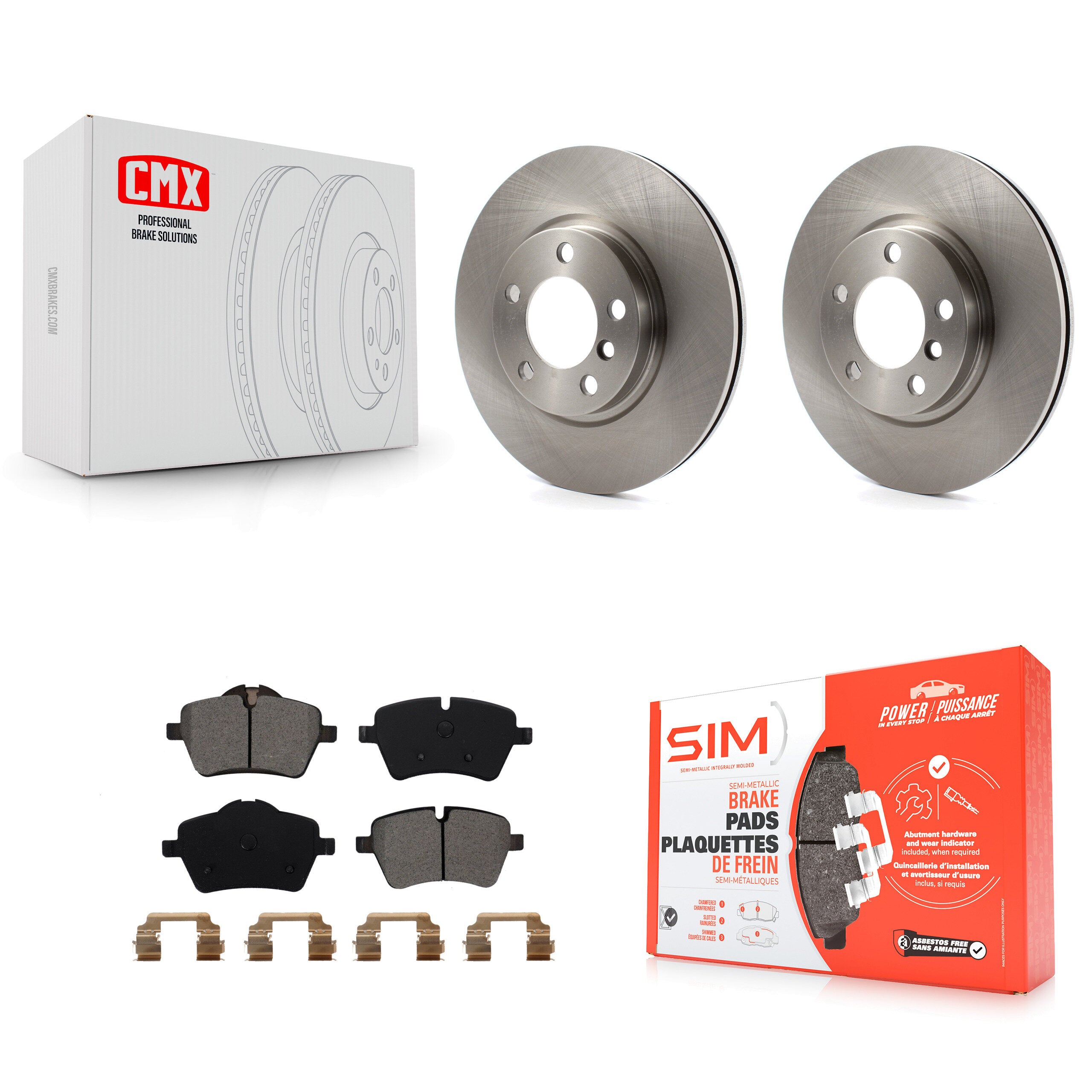 Transit Auto K8S-100621 Disc Brake Kit for 2011-2016 Mini Cooper Countryman, Mini Cooper Paceman - Front product image