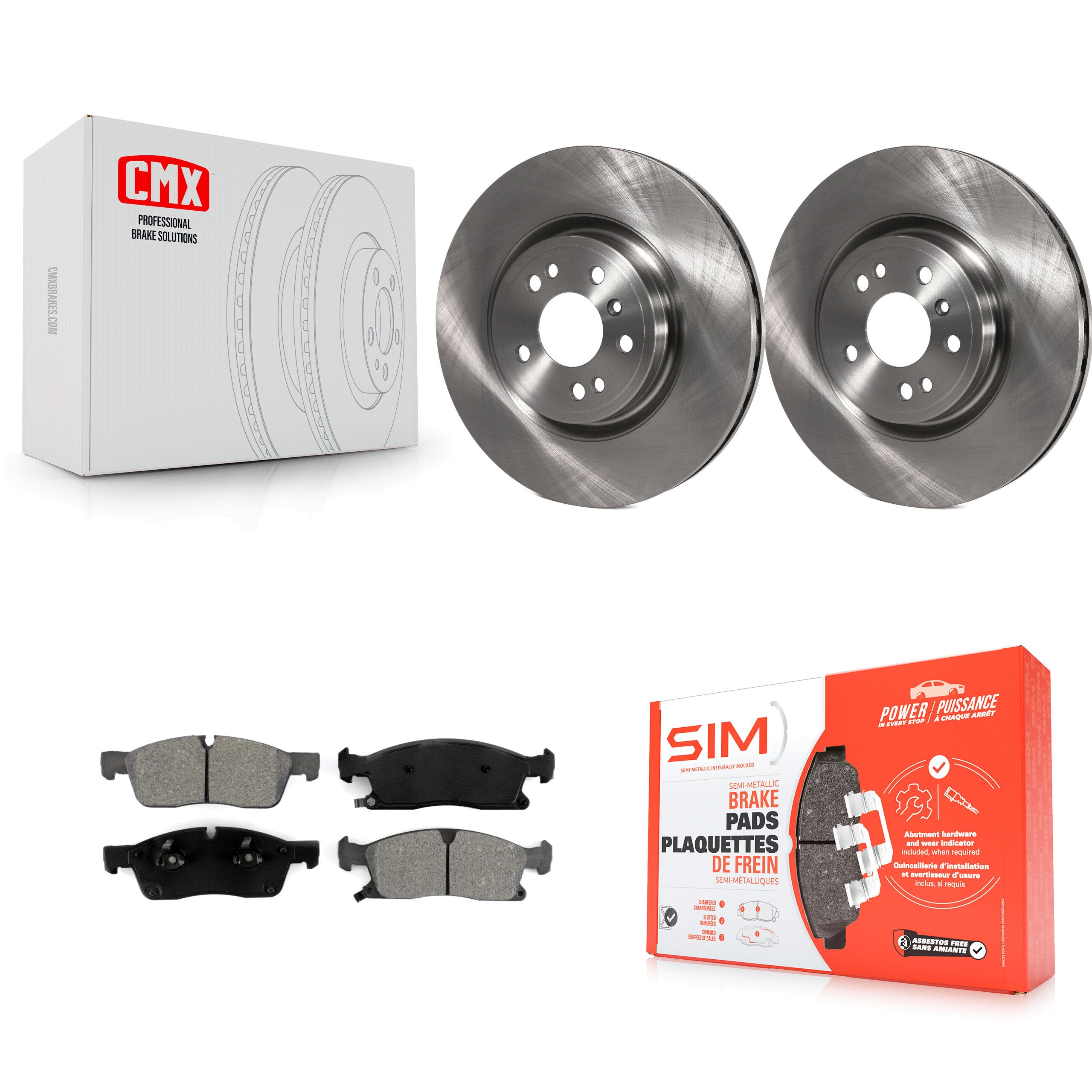 Transit Auto K8S-100629 Disc Brake Kit for 2012-2018 Mercedes-Benz GLE300d, Mercedes-Benz GLE350, Mercedes-Benz ML250 & more - Front product image