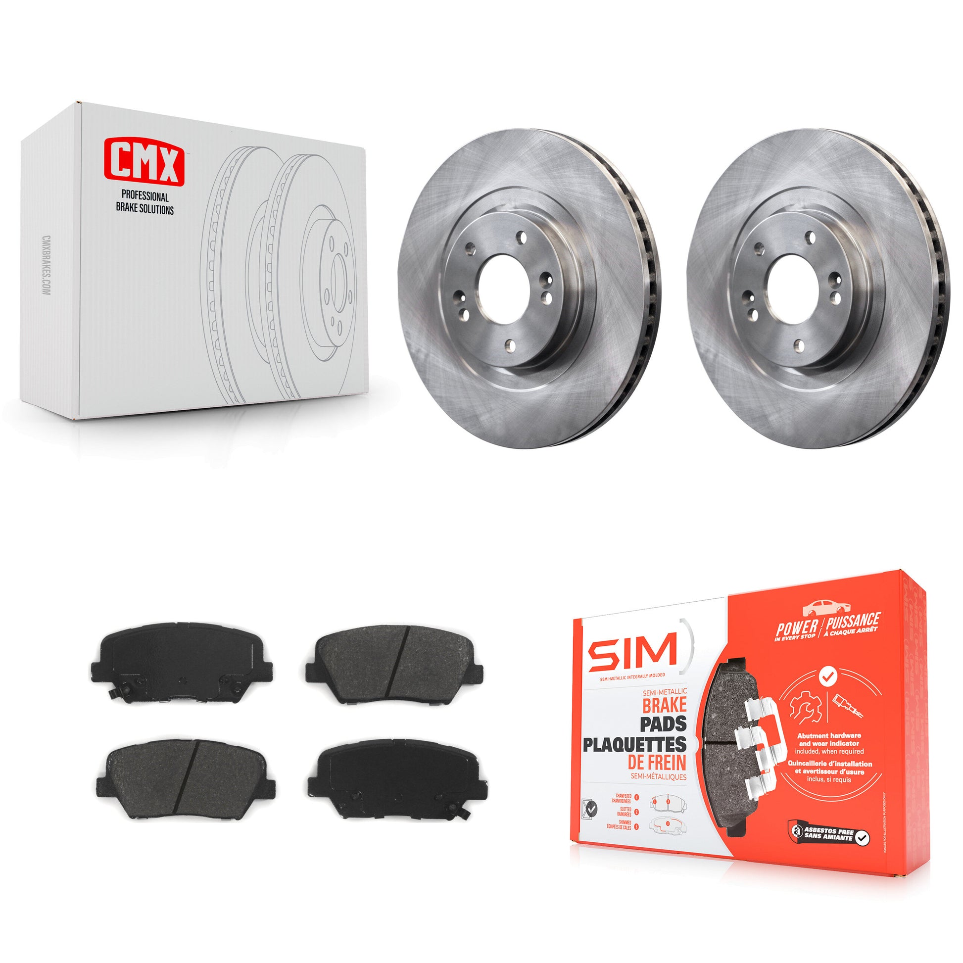 Transit Auto K8S-100634 Disc Brake Kit for 2016-2020 Hyundai Santa Fe Sport, Kia Sorento - Front product image