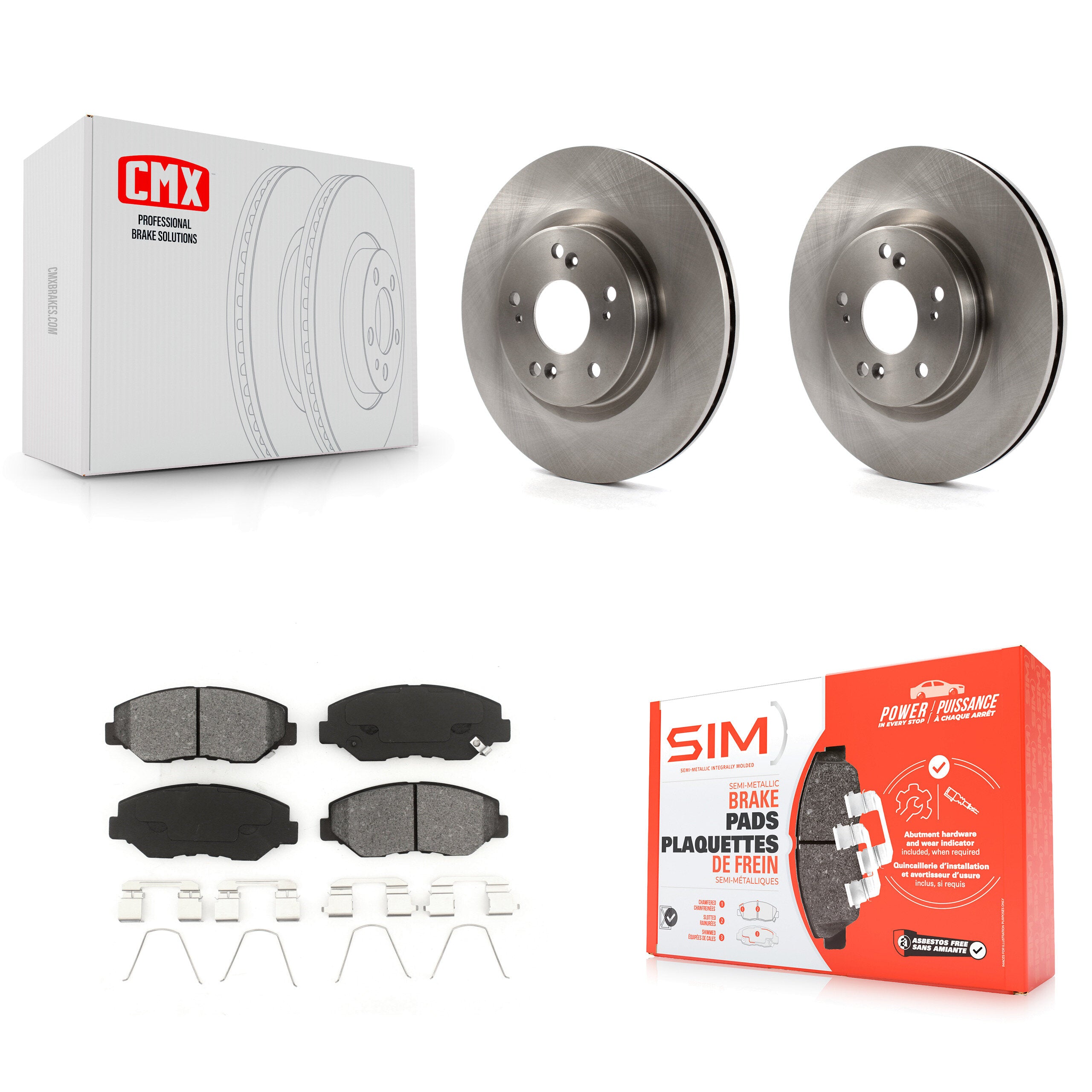 Transit Auto K8S-100640 Disc Brake Kit for 2012-2016 Honda CR-V - Front product image