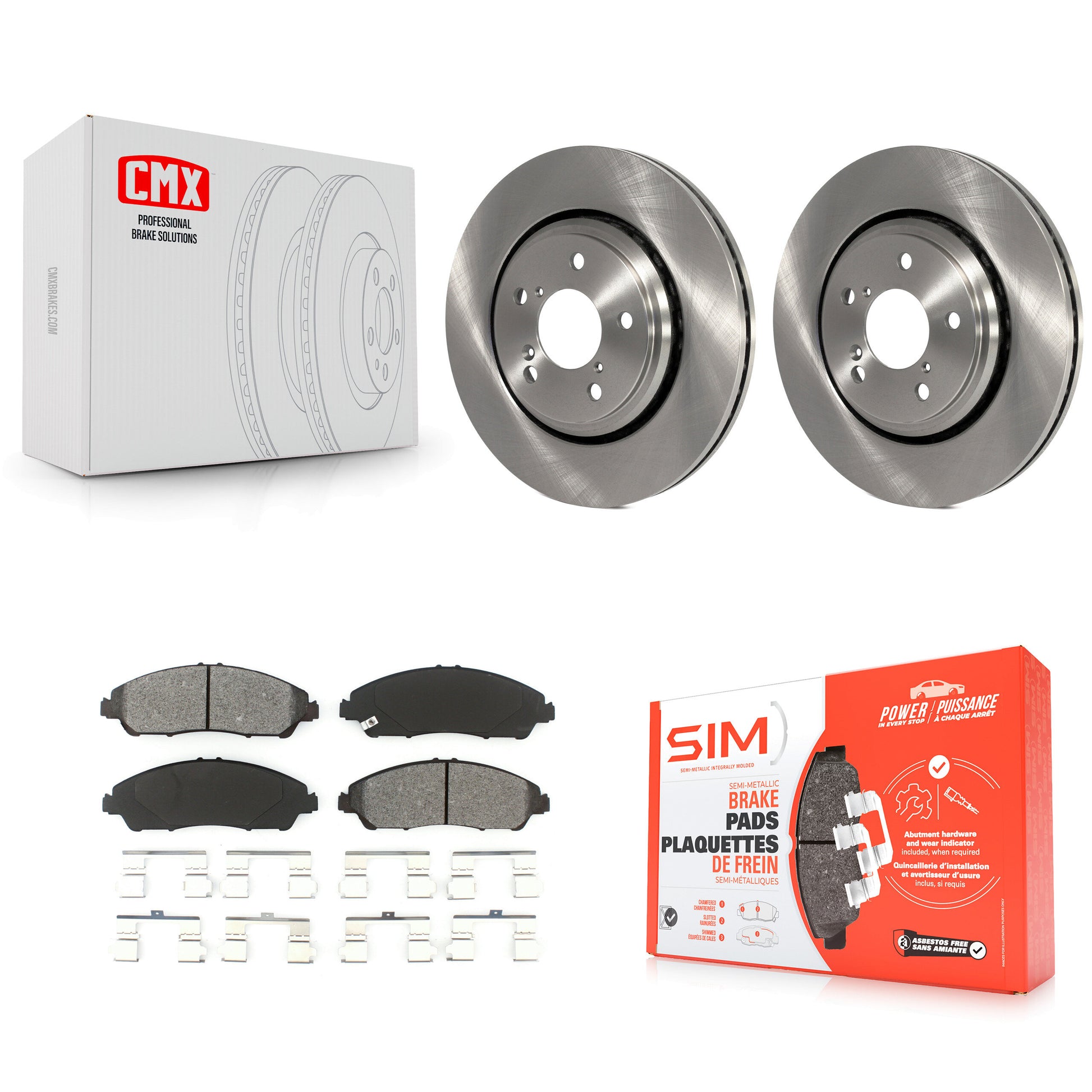 Transit Auto K8S-100643 Disc Brake Kit for 2016-2024 Acura MDX, Honda Ridgeline, Honda Pilot - Front product image