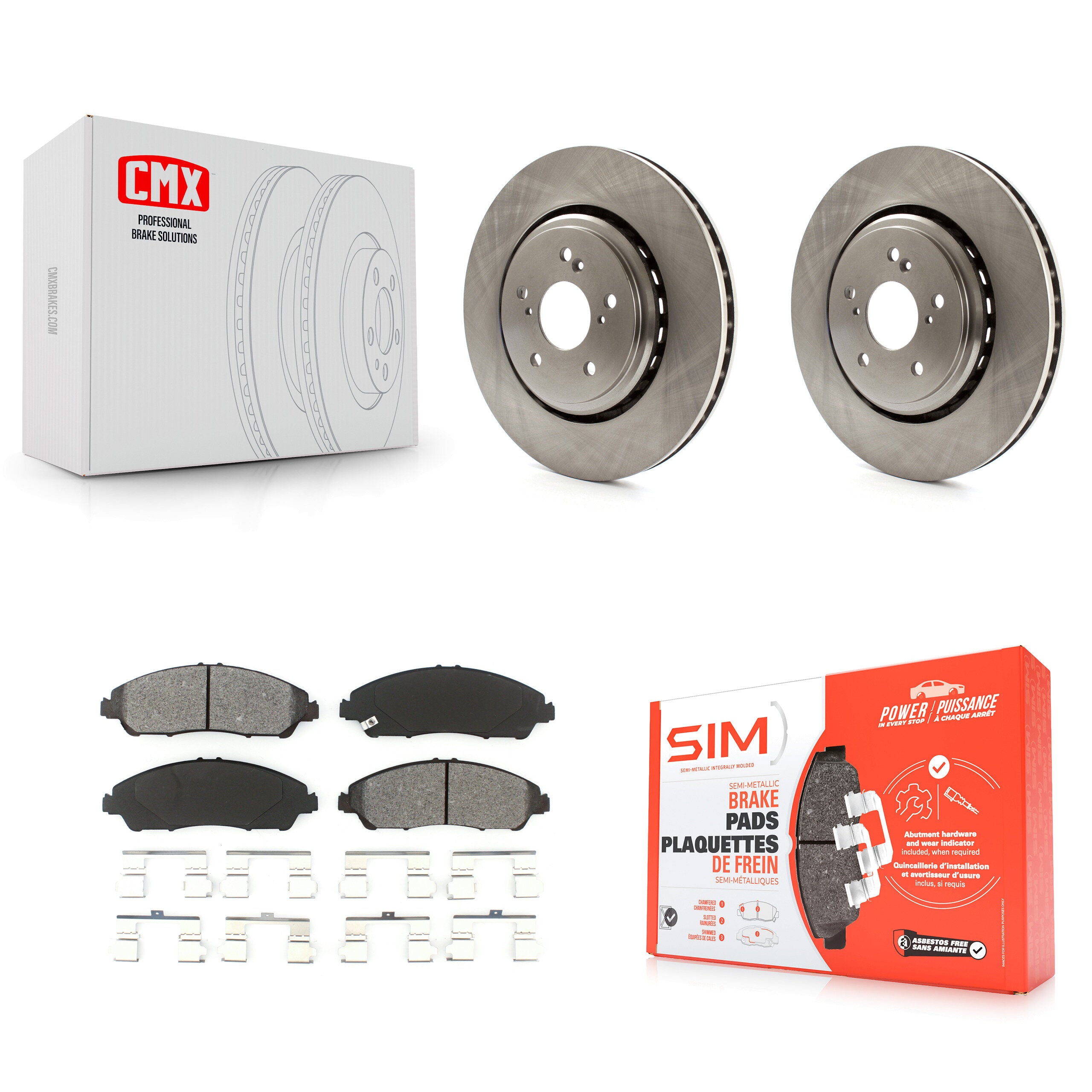 Transit Auto K8S-100647 Disc Brake Kit for 2014-2016 Acura MDX - Front product image