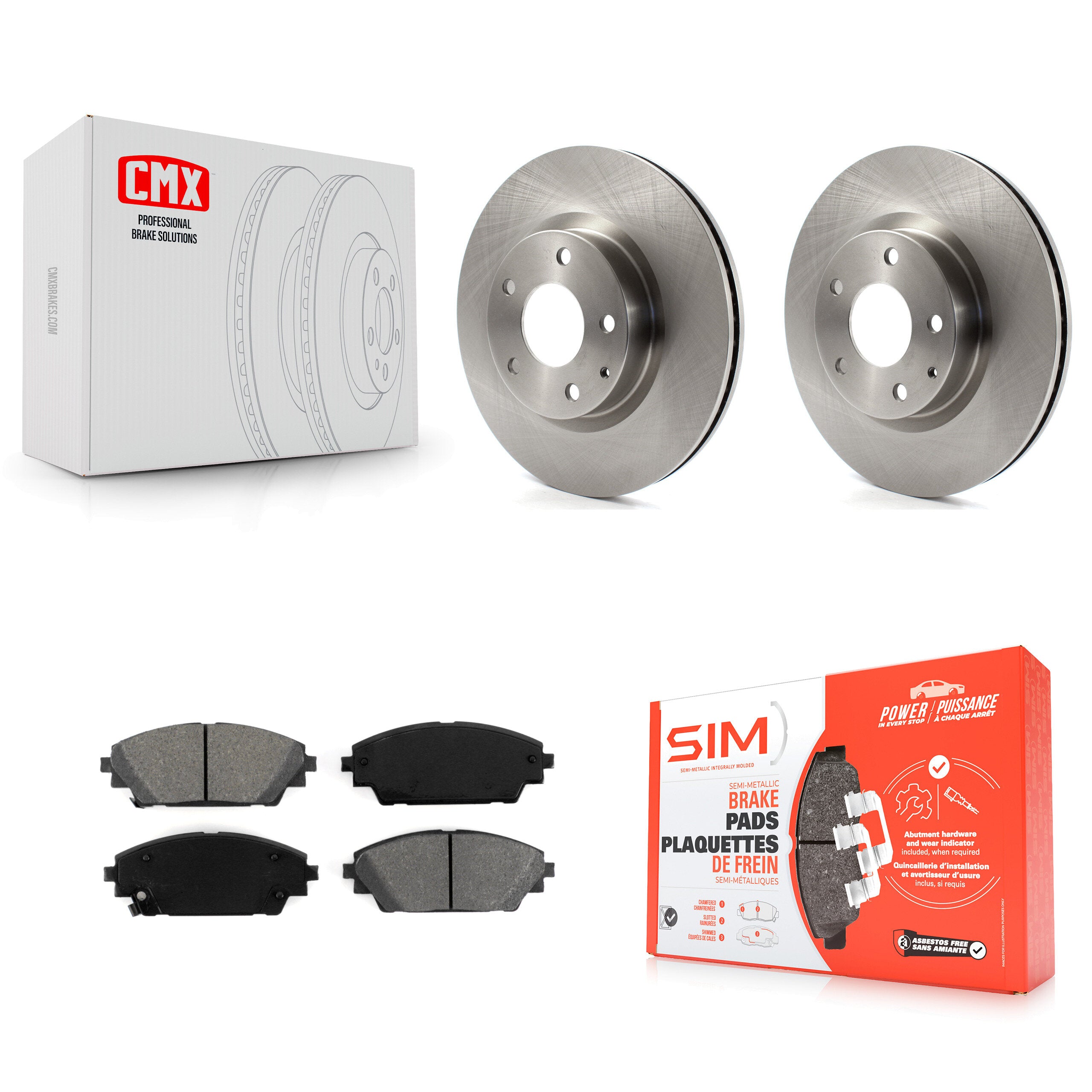 Transit Auto K8S-100651 Disc Brake Kit for 2014-2022 Mazda CX-3, Mazda 3, Mazda 3 Sport - Front product image