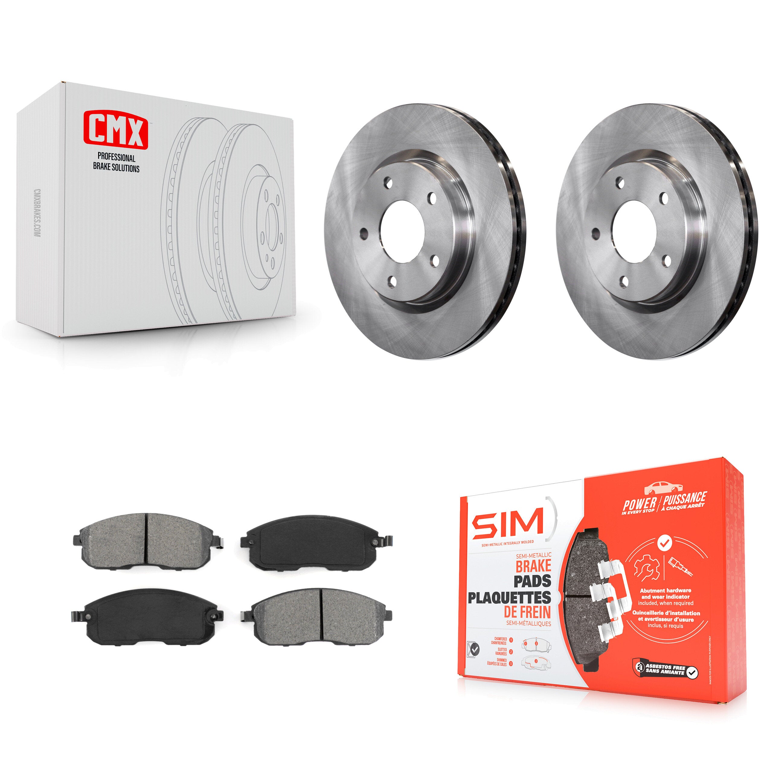 Transit Auto K8S-100653 Disc Brake Kit for 2013-2019 Nissan Sentra - Front product image