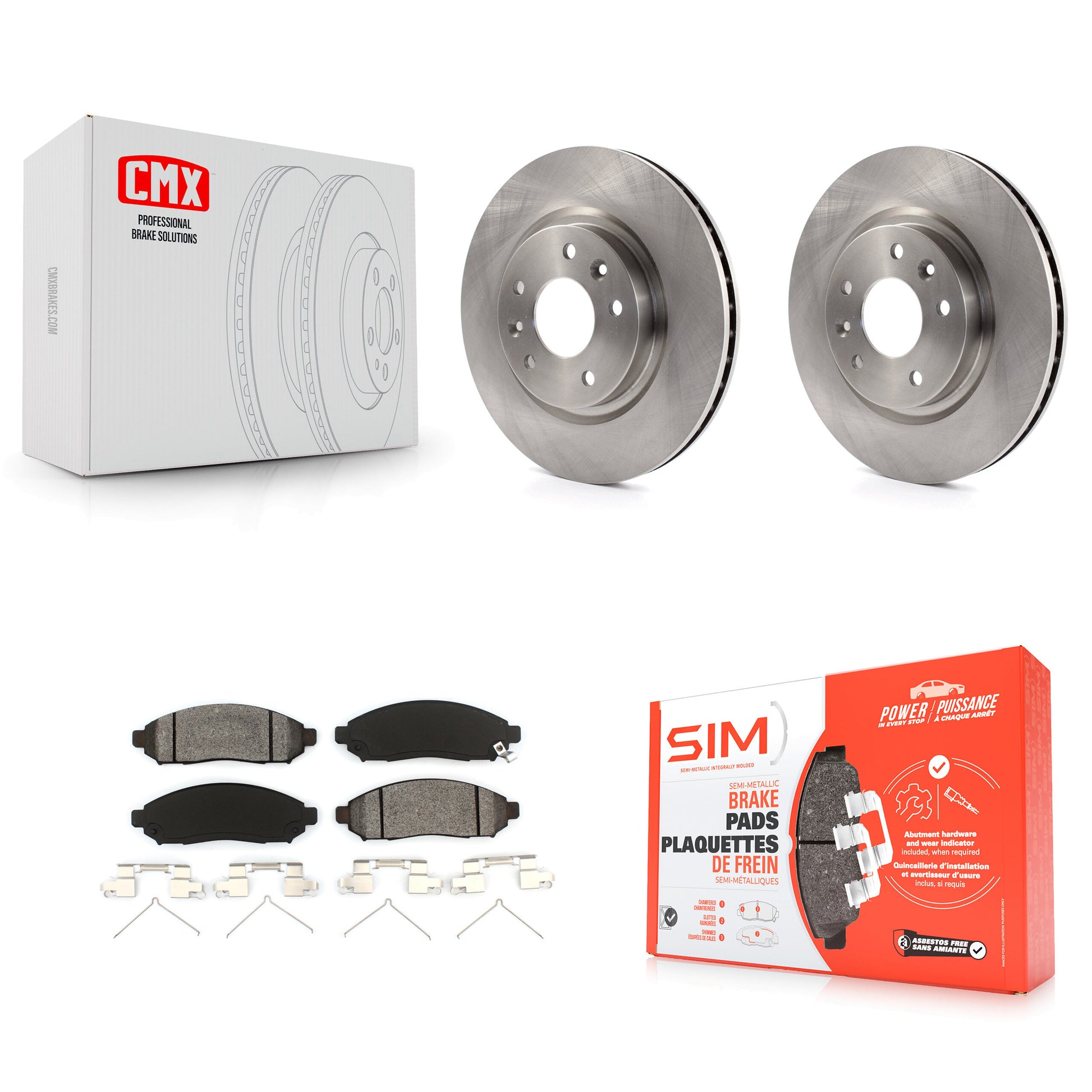 Transit Auto K8S-100657 Disc Brake Kit for 2015 Nissan LEAF - Front product image