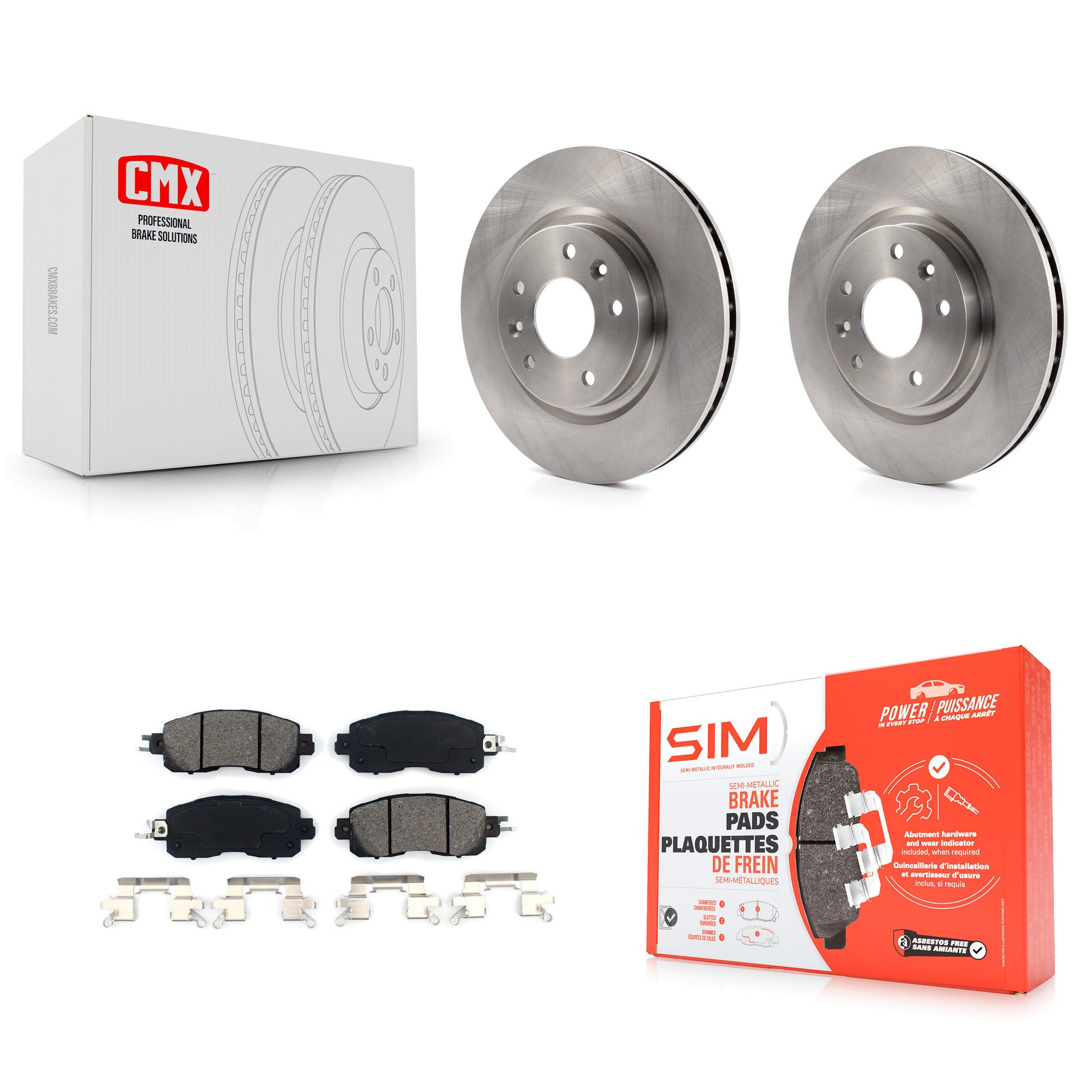 Transit Auto K8S-100658 Disc Brake Kit for 2014-2017 Nissan LEAF - Front product image