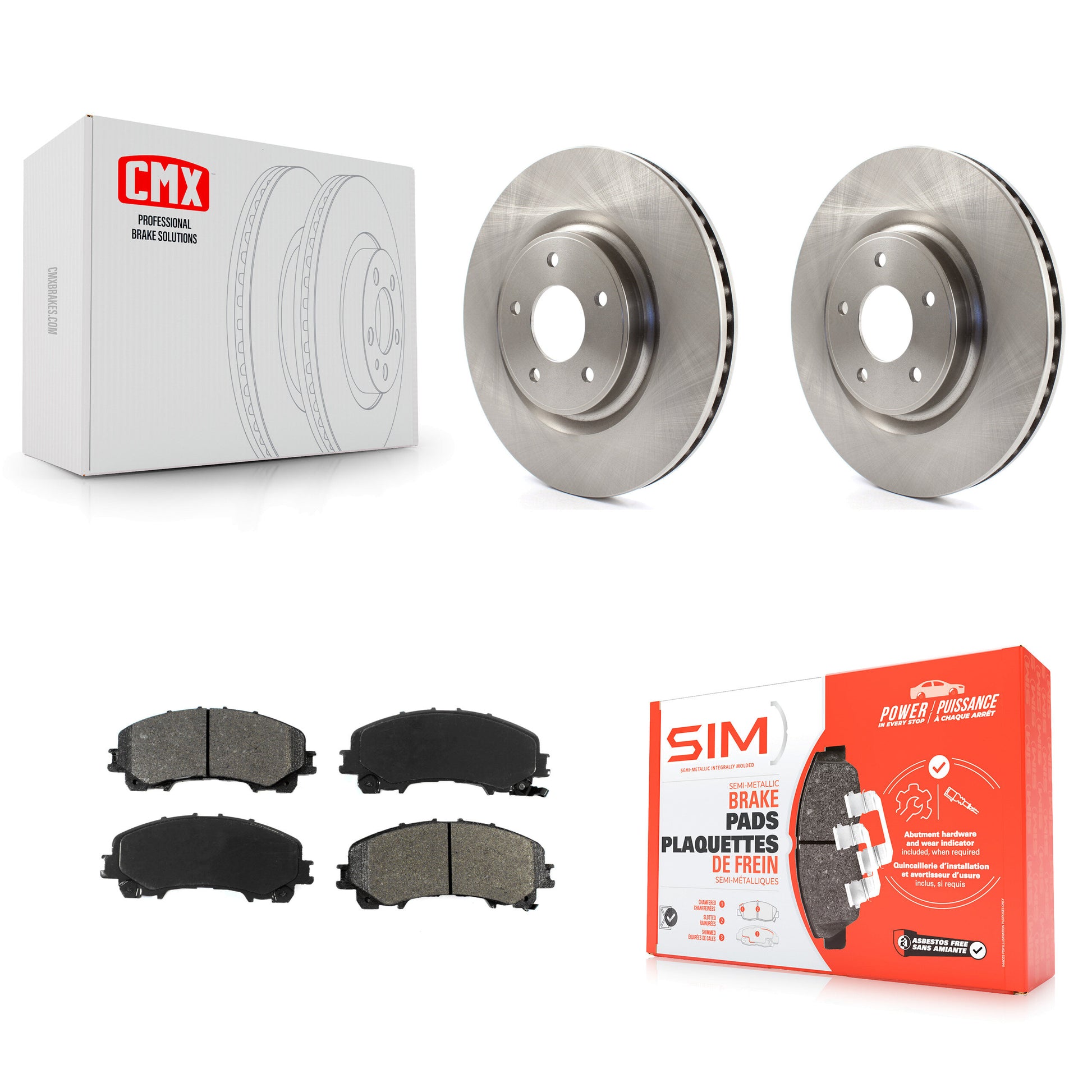 Transit Auto K8S-100660 Disc Brake Kit for 2014-2019 Nissan Rogue - Front product image