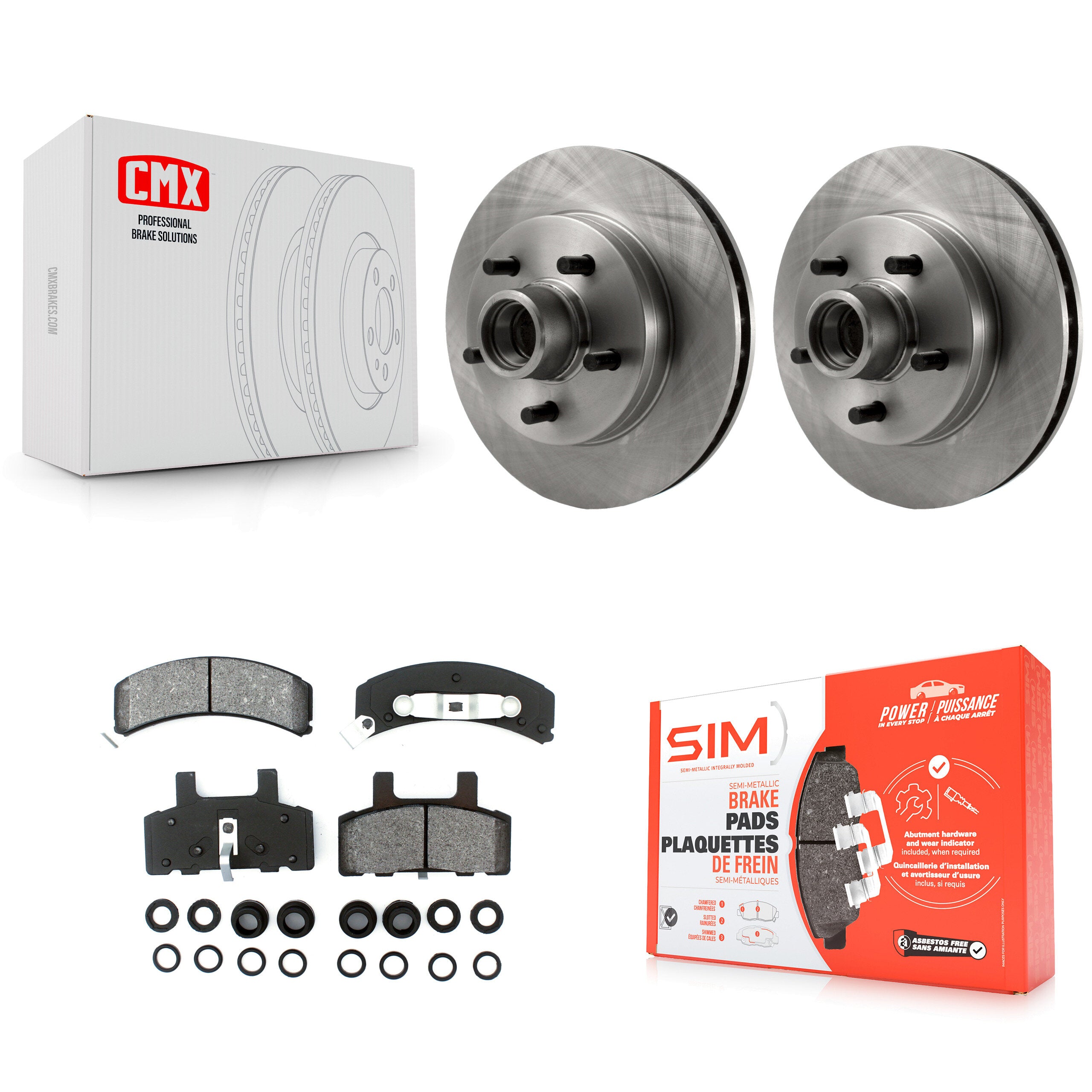 Transit Auto K8S-100682 Disc Brake Kit for 1992-2002 Chevrolet Tahoe, GMC Yukon, Chevrolet Express 1500 & more - Front product image
