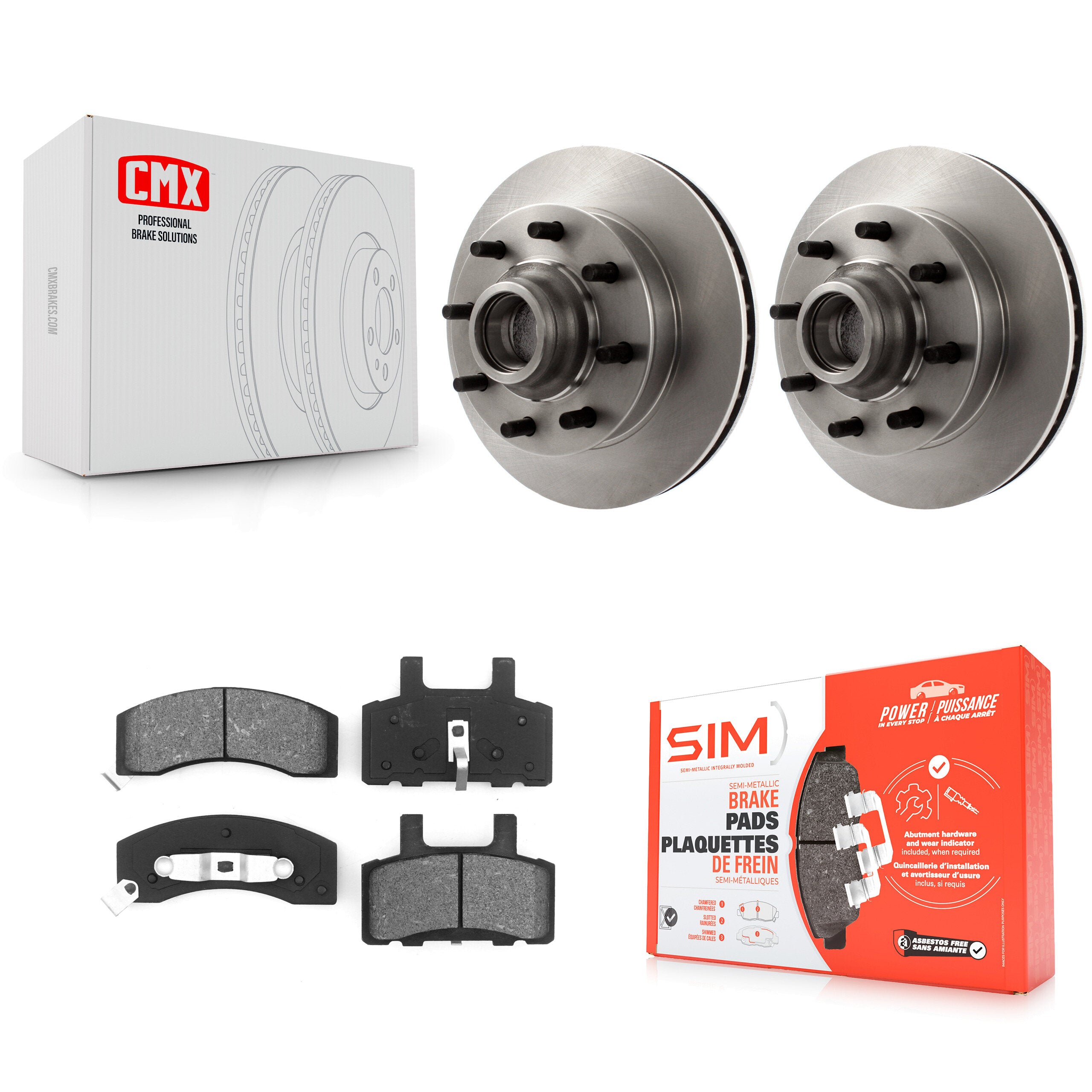 Transit Auto K8S-100684 Disc Brake Kit for 1992-2002 Chevrolet Express 3500, GMC Savana 3500, Chevrolet C3500 & more - Front product image
