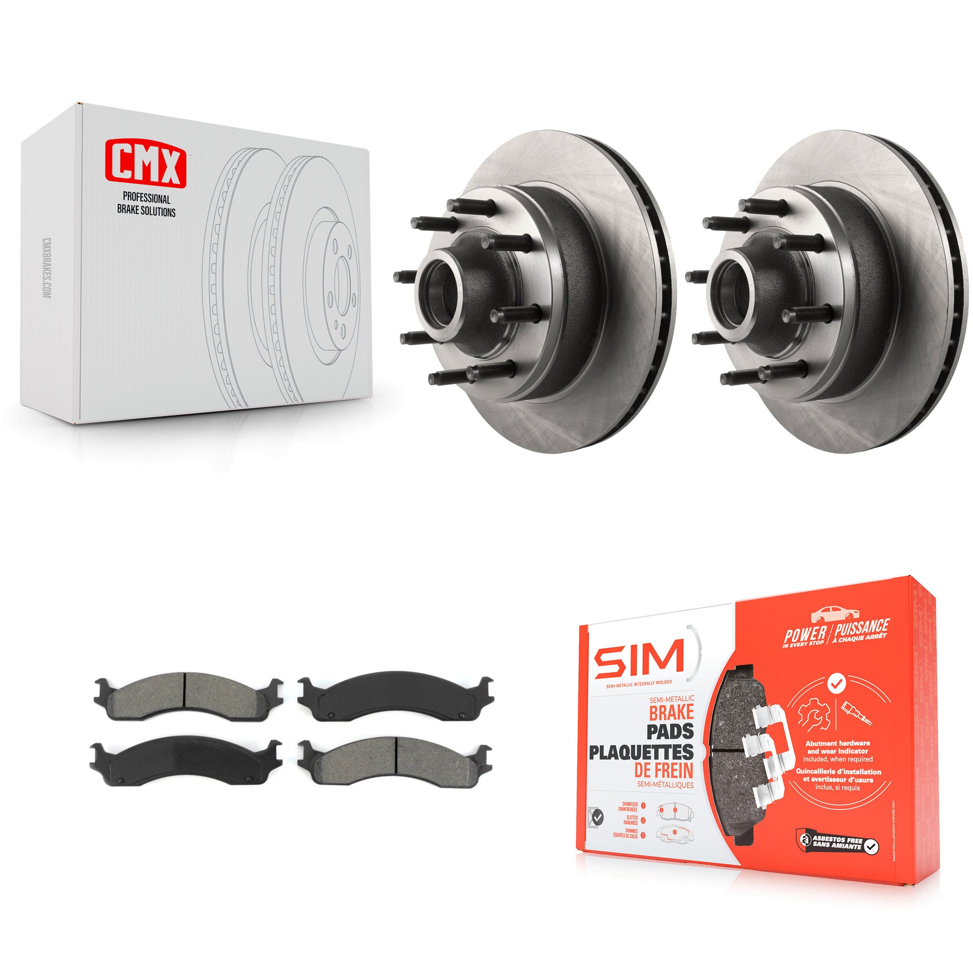 Transit Auto K8S-100700 Disc Brake Kit for 1995-2007 Ford E-150, Ford E-350 Econoline, Ford E-250 & more - Front product image