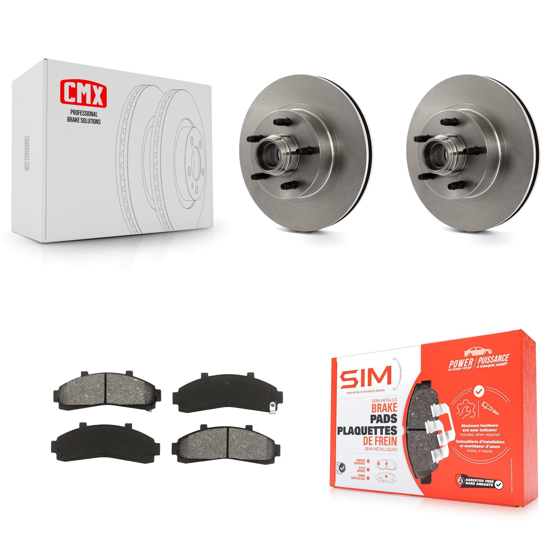 Transit Auto K8S-100706 Disc Brake Kit for 1995-2002 Ford Ranger, Mazda B2300, Mazda B2500 & more - Front product image