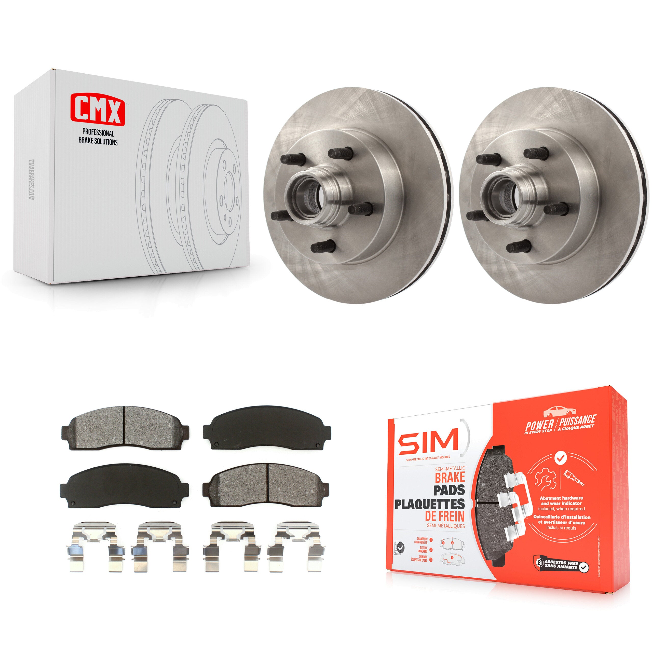 Transit Auto K8S-100711 Disc Brake Kit for 2003-2010 Mazda B2300, Mazda B3000, Mazda B4000 - Front product image
