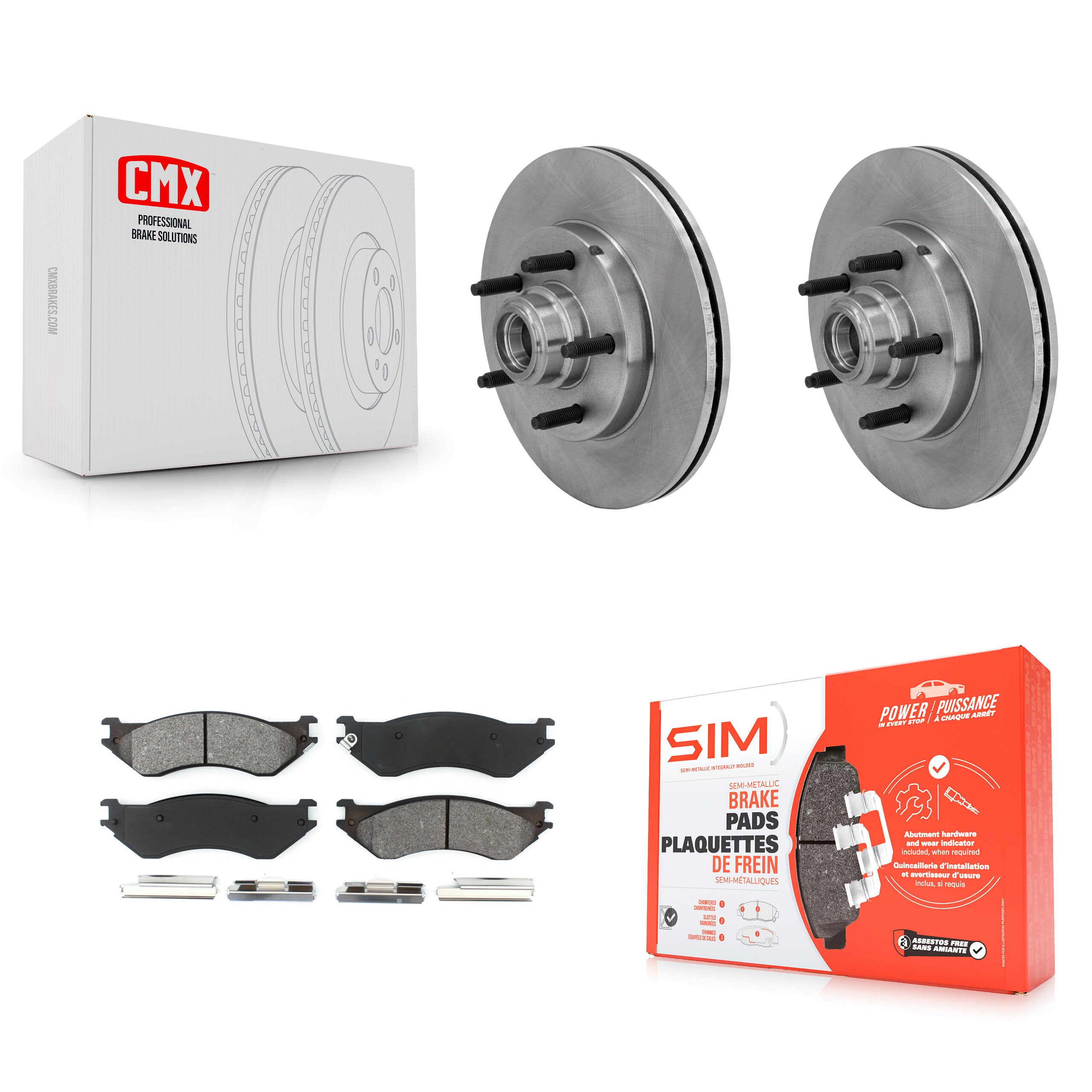 Transit Auto K8S-100718 Disc Brake Kit for 1999-2004 Ford F-150 Heritage, Ford F-150 - Front product image