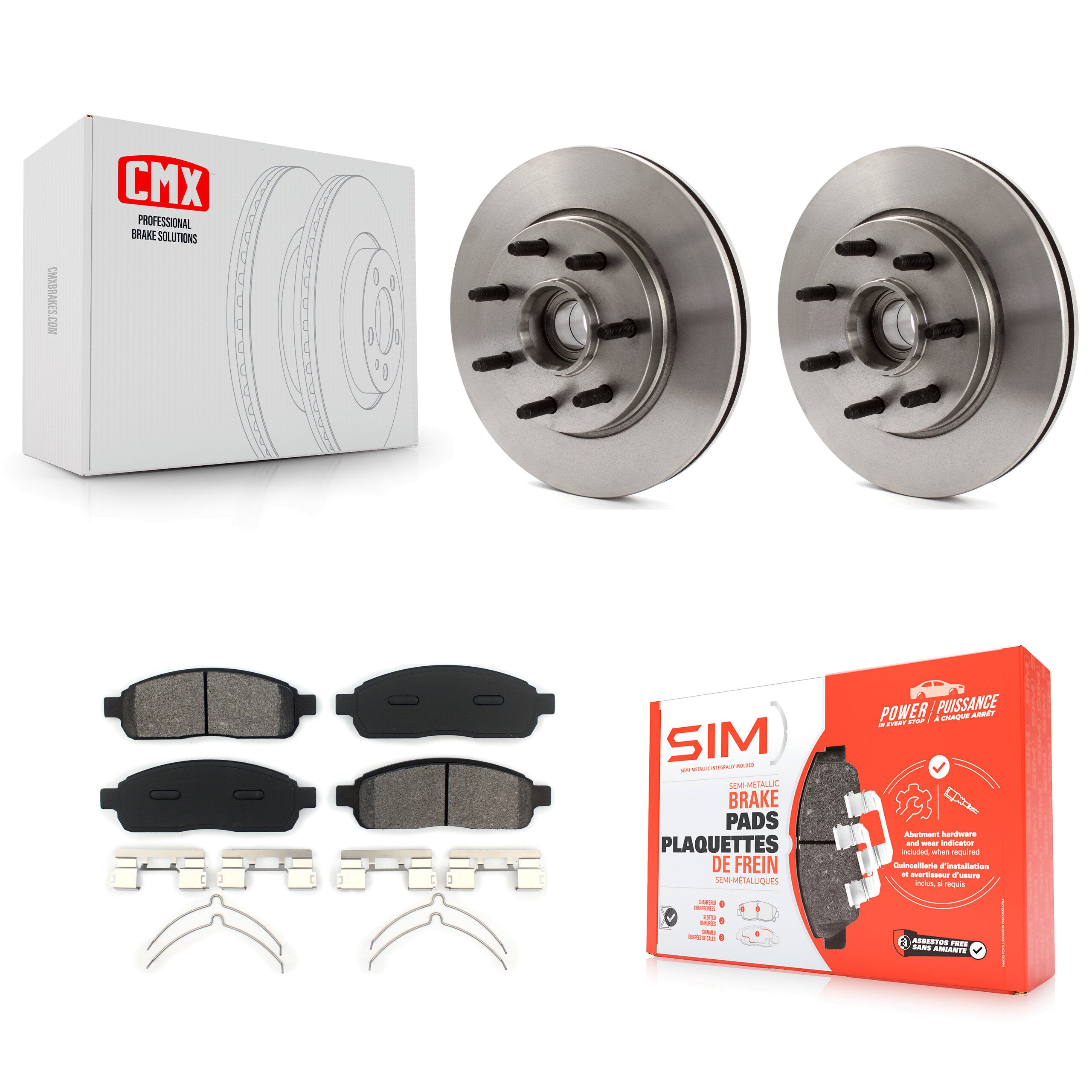 Transit Auto K8S-100721 Disc Brake Kit for 2004-2008 Lincoln Mark LT, Ford F-150 - Front product image