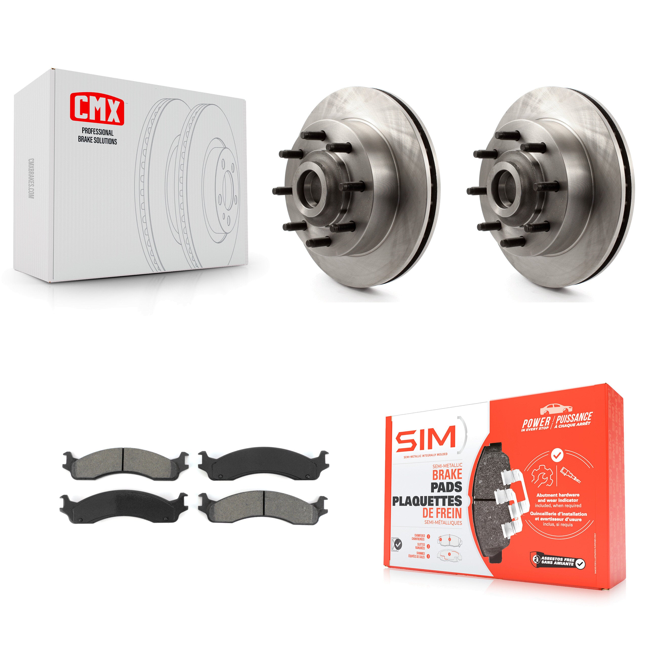 Transit Auto K8S-100742 Disc Brake Kit for 1998-2003 Dodge Ram 2500, Dodge Ram 2500 Van, Dodge Ram 3500 Van & more - Front product image