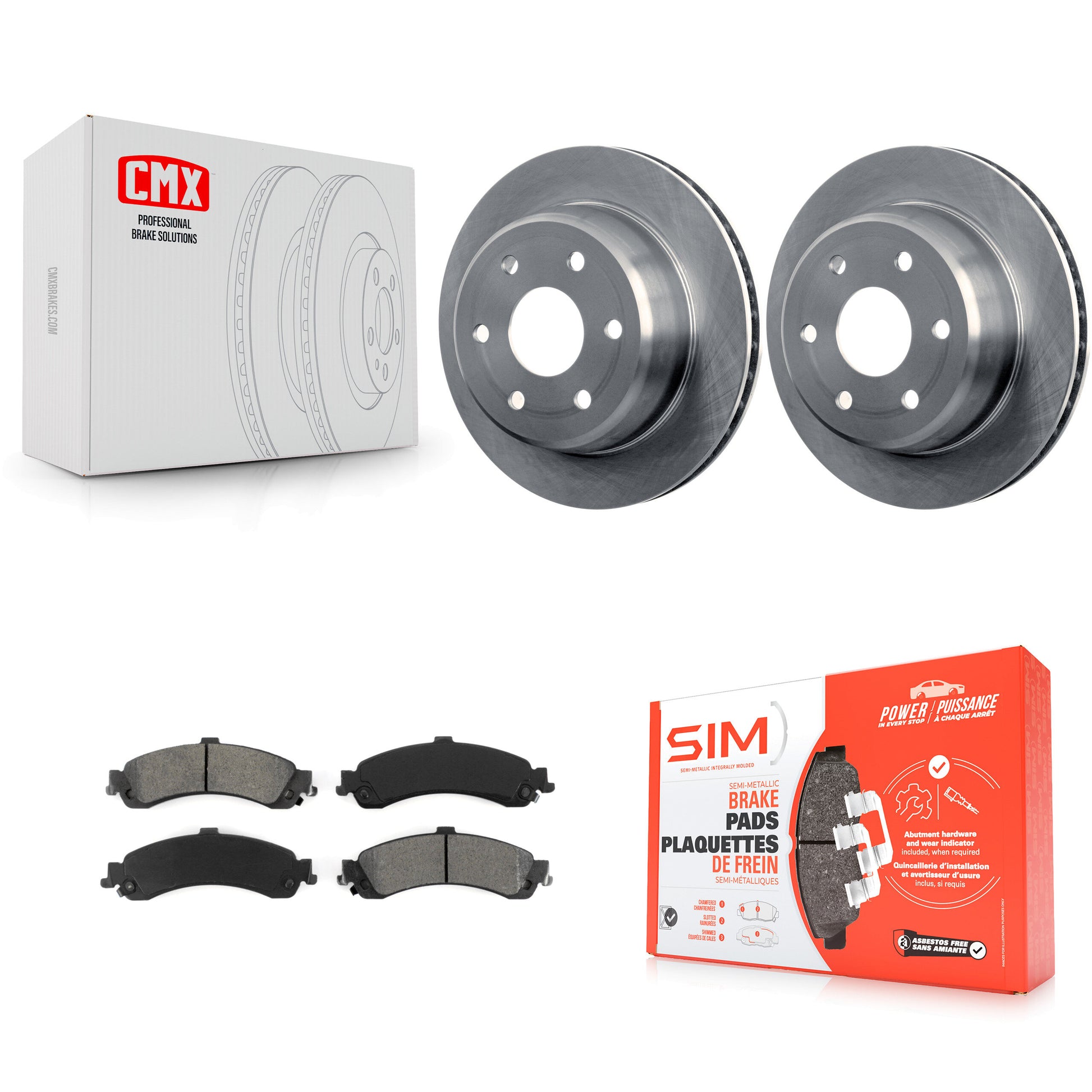 Transit Auto K8S-101526 Disc Brake Kit for 2000-2006 Cadillac Escalade, Cadillac Escalade ESV, Chevrolet Avalanche 1500 & more - Rear product image