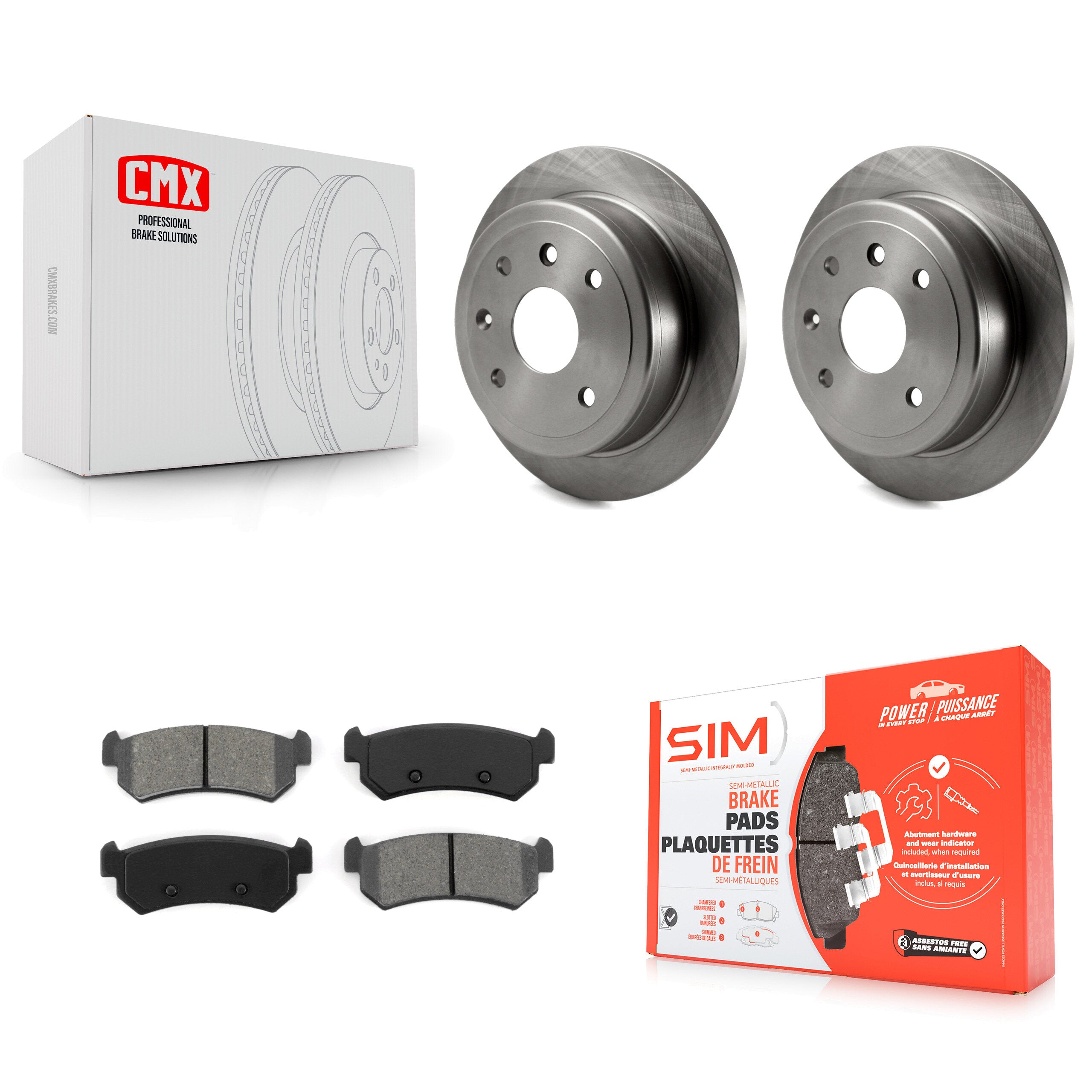 Transit Auto K8S-101549 Disc Brake Kit for 2004-2006 Suzuki Reno, Chevrolet Optra, Suzuki Forenza - Rear product image