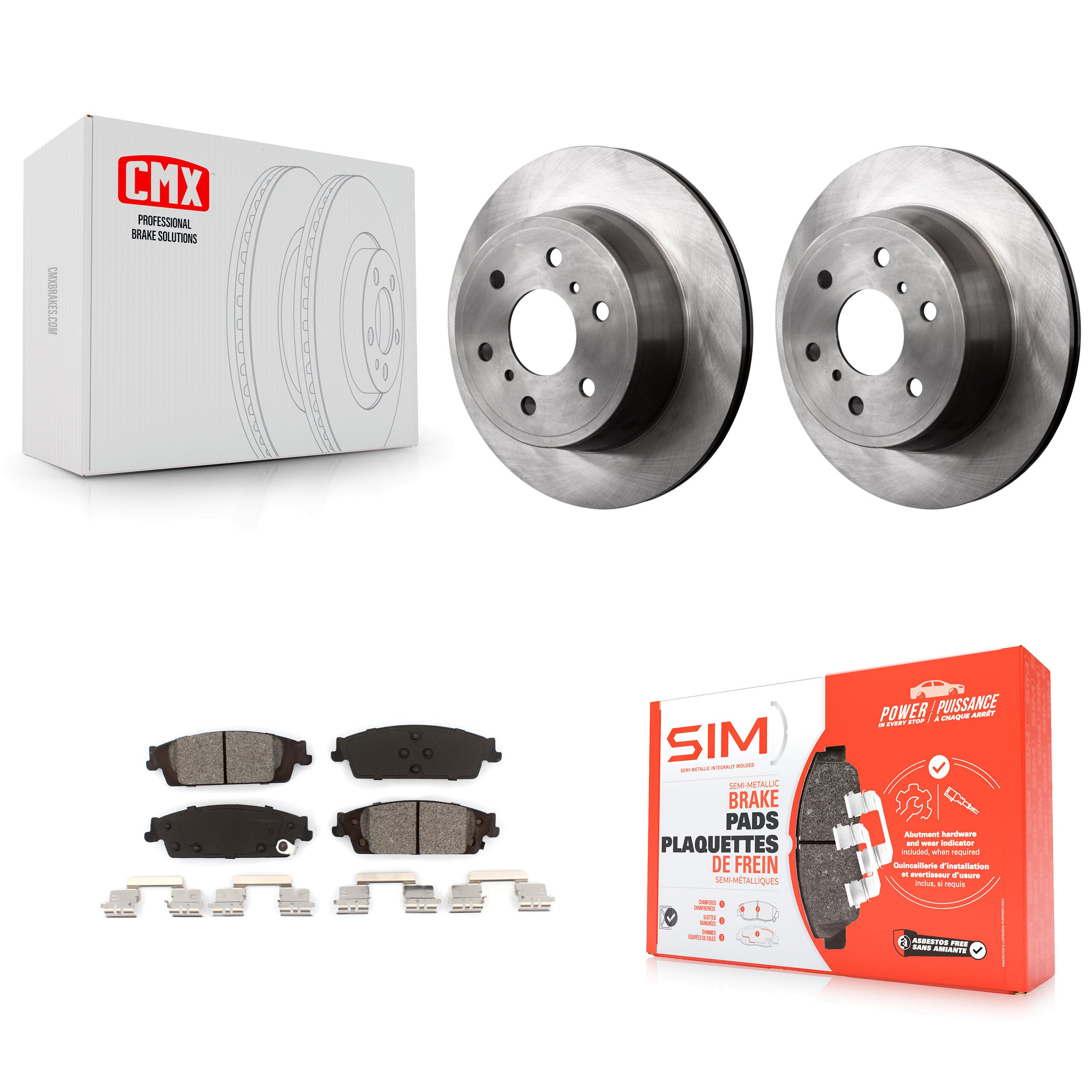Transit Auto K8S-101552 Disc Brake Kit for 2014-2020 Chevrolet Suburban, Chevrolet Silverado 1500, Chevrolet Silverado 1500 LD & more - Rear product image