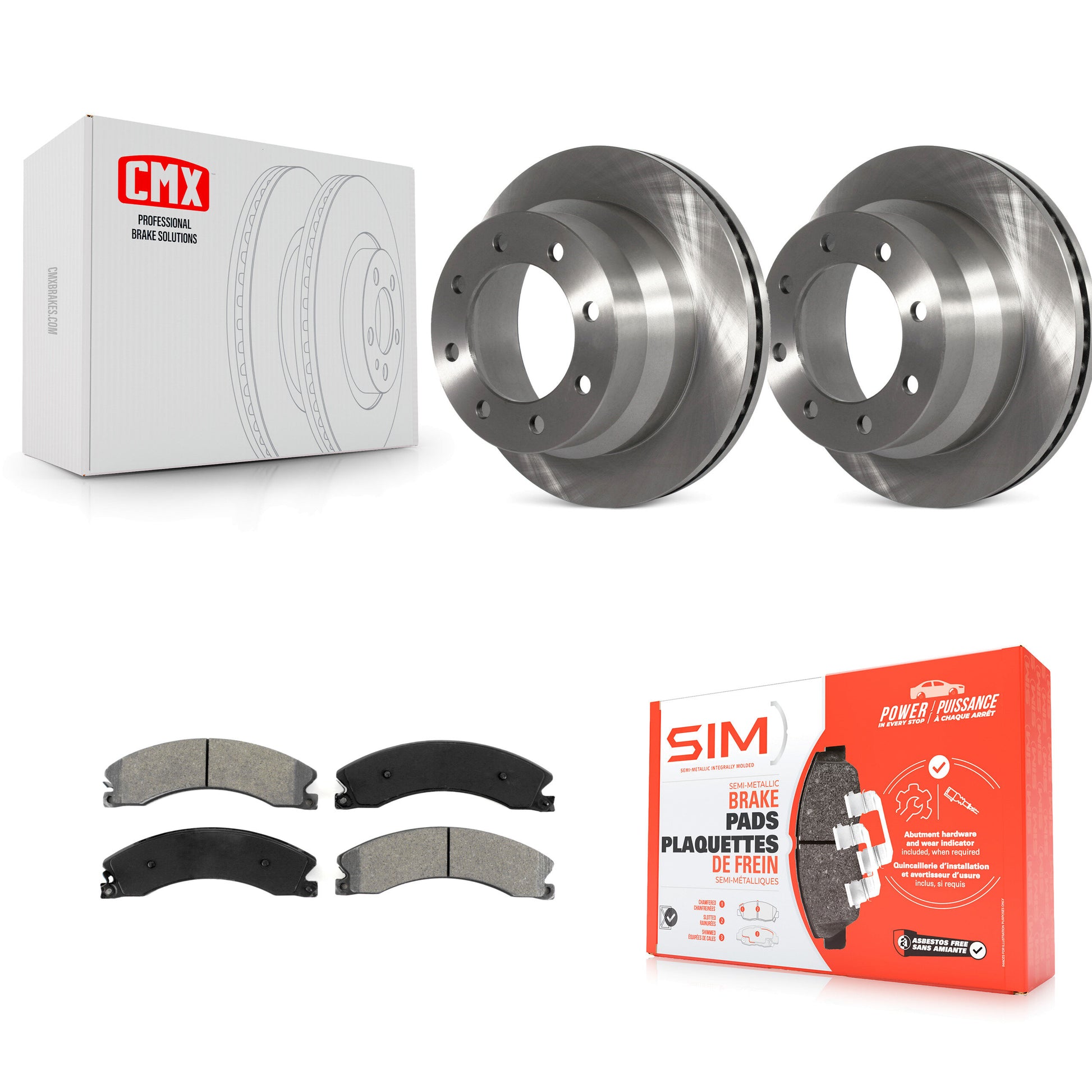 Transit Auto K8S-101557 Disc Brake Kit for 2009-2020 Chevrolet Express 4500, Chevrolet Express 3500, GMC Savana 3500 & more - Rear product image