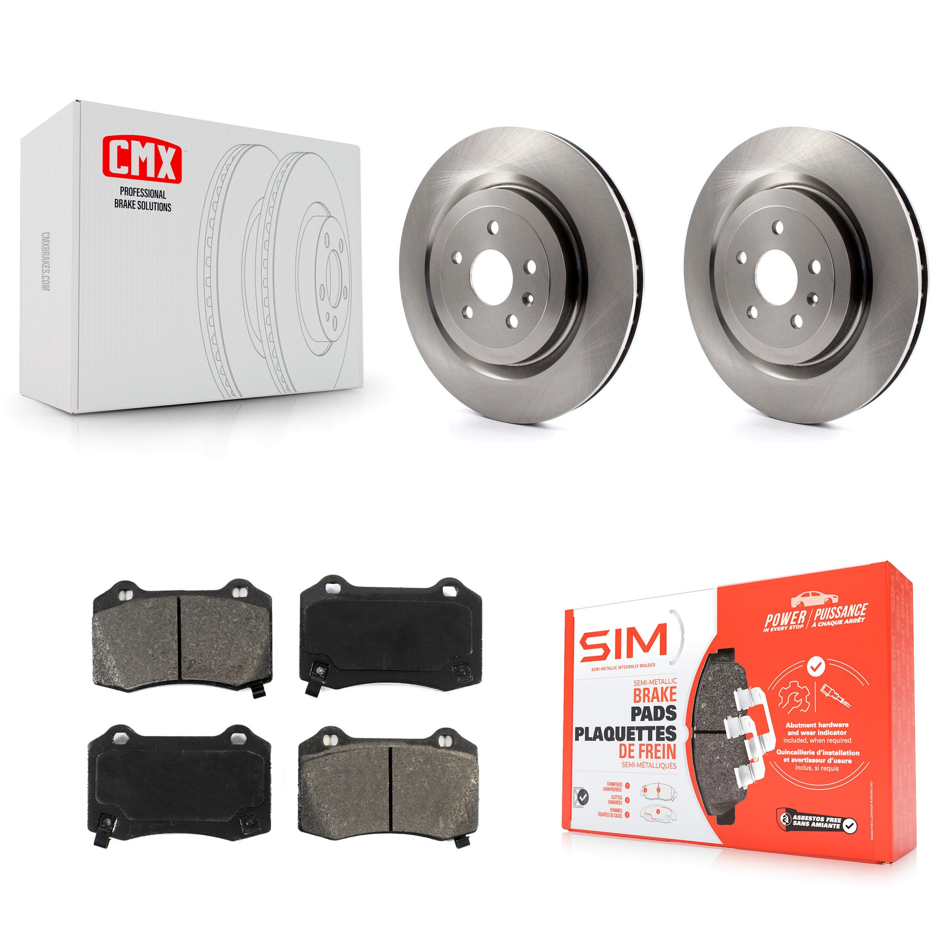Transit Auto K8S-101563 Disc Brake Kit for 2009-2024 Chevrolet Camaro, Cadillac CTS - Rear product image