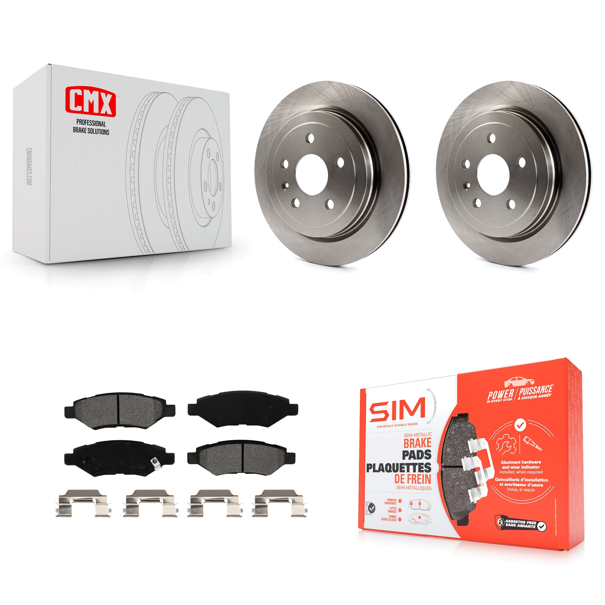 Transit Auto K8S-101568 Disc Brake Kit for 2008-2015 Cadillac CTS, Chevrolet Camaro - Rear product image