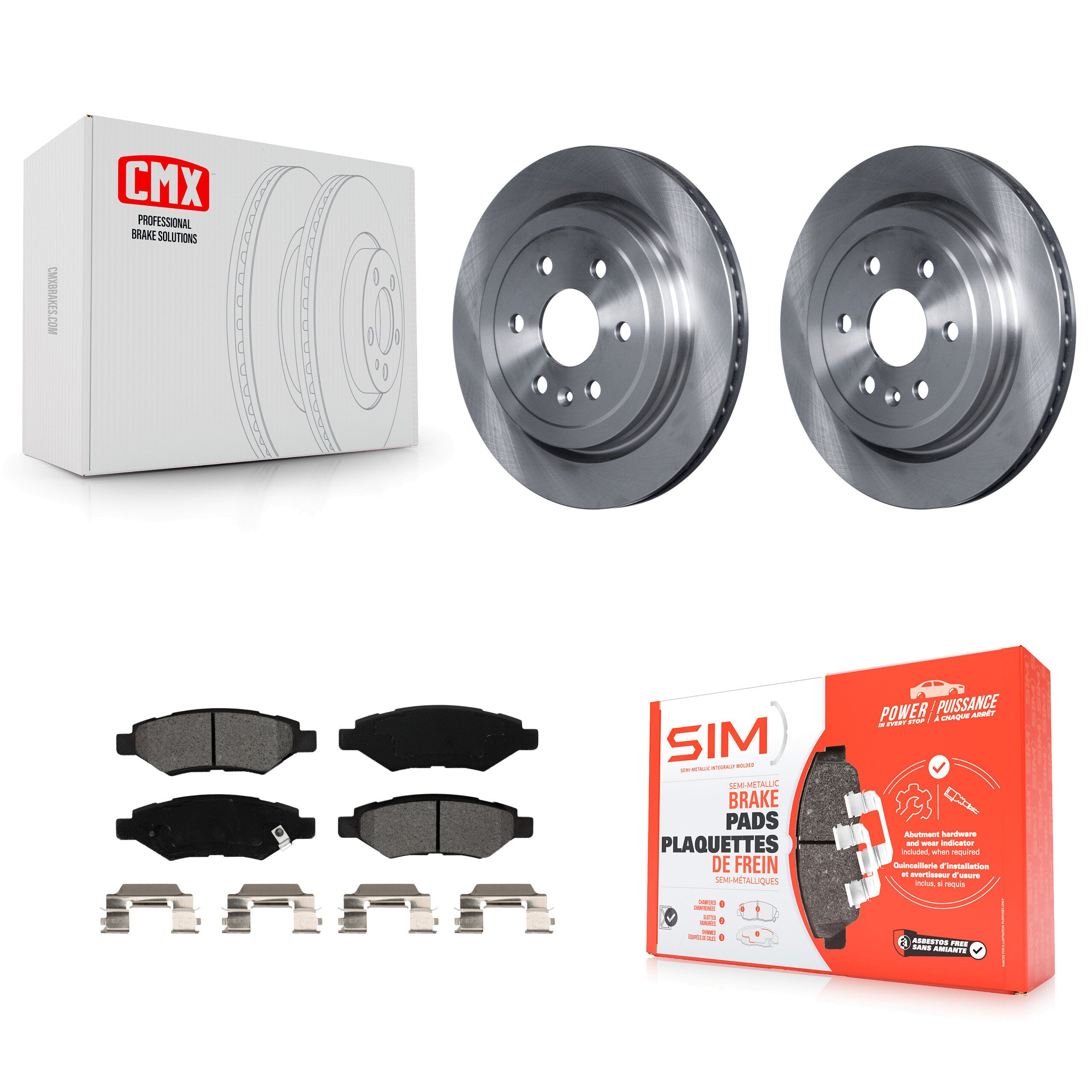 Transit Auto K8S-101569 Disc Brake Kit for 2010-2016 Saab 9-4X, Cadillac SRX - Rear product image
