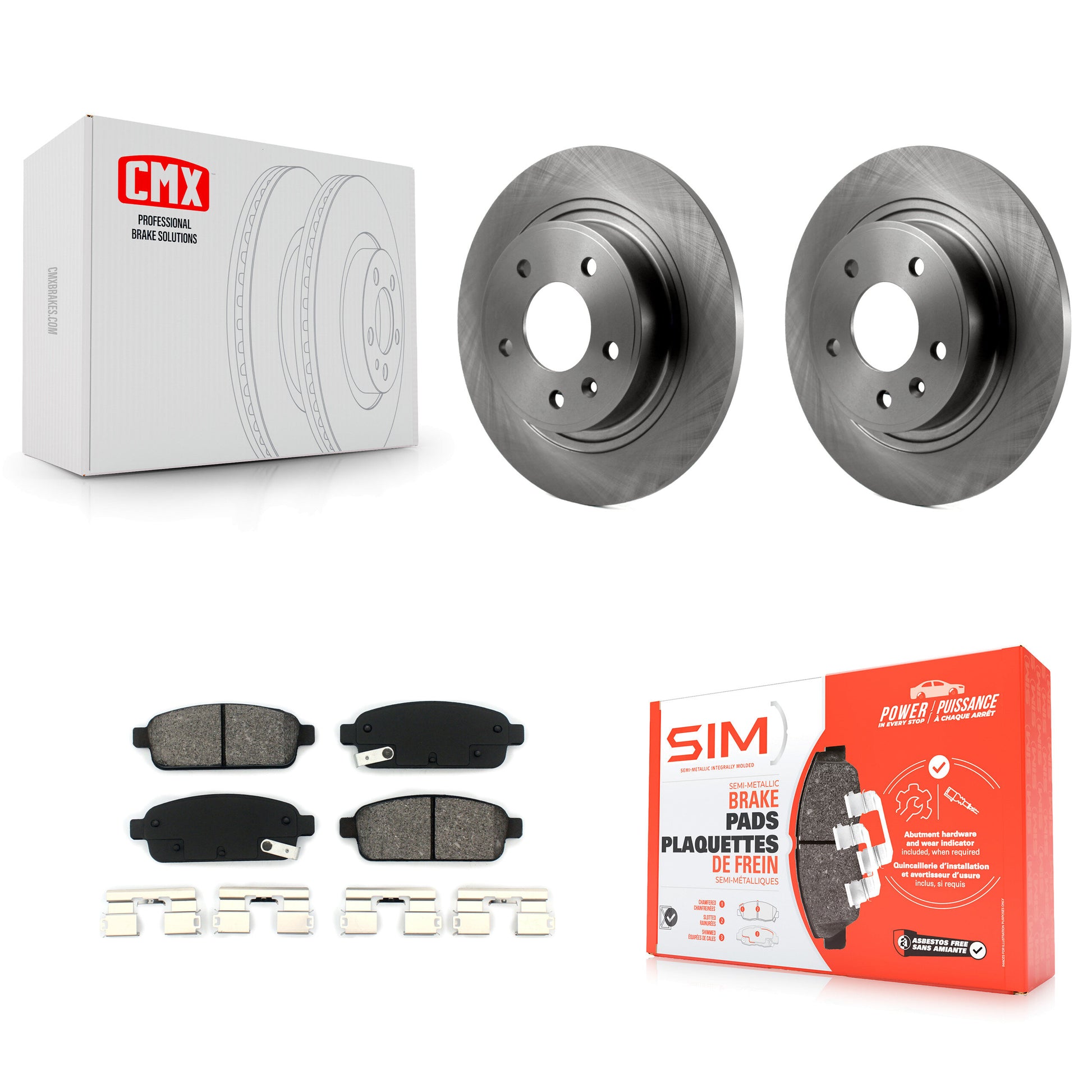 Transit Auto K8S-101578 Disc Brake Kit for 2011-2019 Buick Cascada, Cadillac ELR, Chevrolet Cruze & more - Rear product image