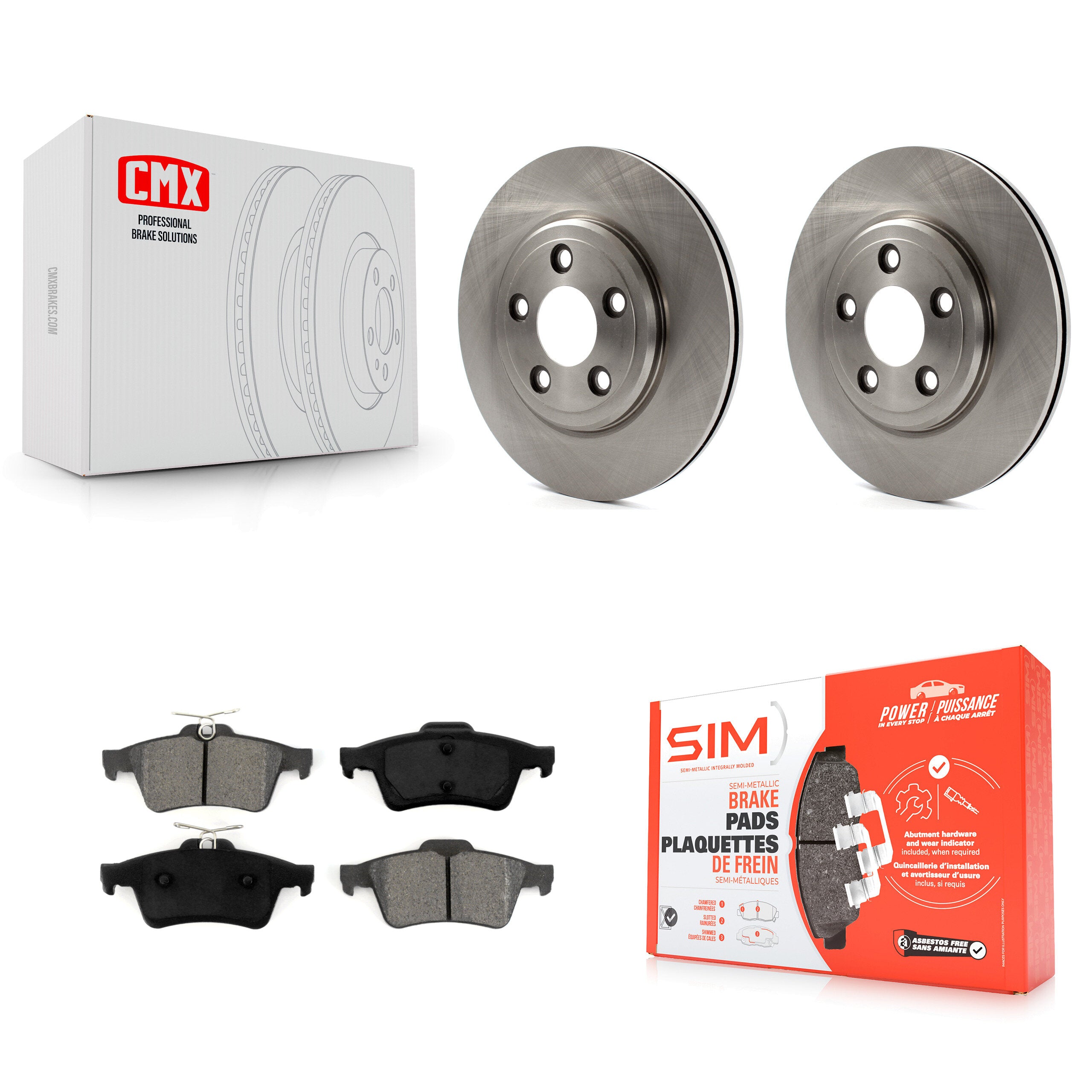 Transit Auto K8S-101601 Disc Brake Kit for 2005-2006 Jaguar XJ8, Jaguar Vanden Plas - Rear product image