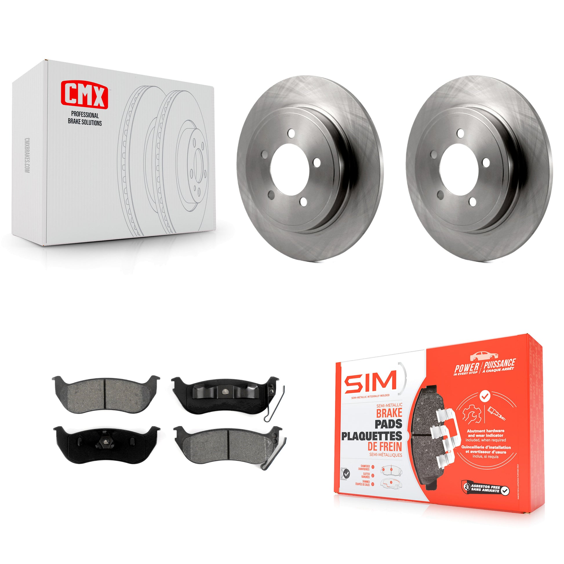 Transit Auto K8S-101605 Disc Brake Kit for 2006-2010 Ford Explorer Sport Trac, Ford Explorer, Mercury Mountaineer - Rear product image