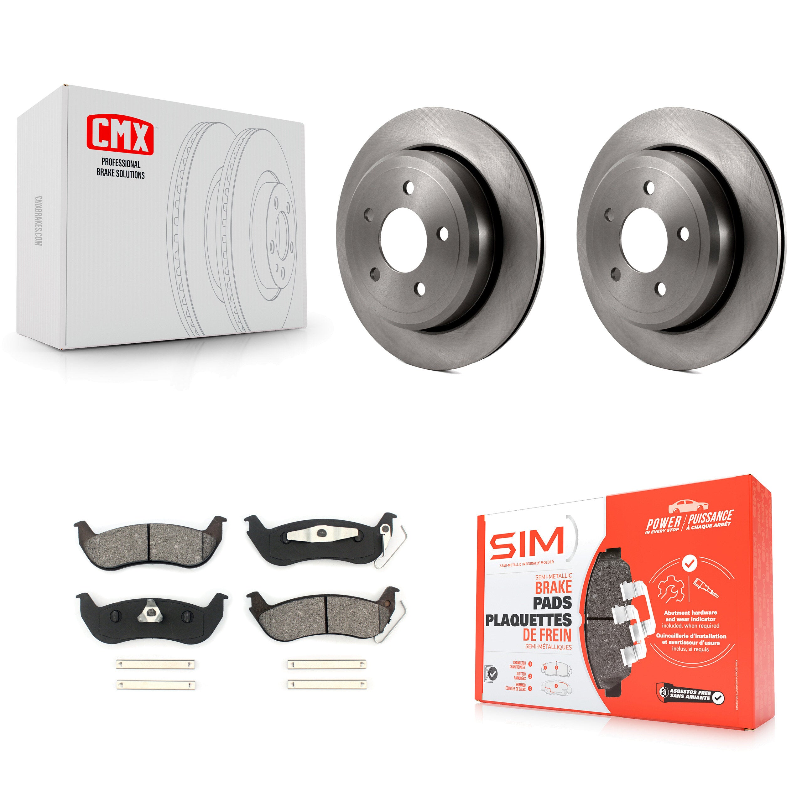 Transit Auto K8S-101610 Disc Brake Kit for 2003-2011 Ford Crown Victoria, Mercury Grand Marquis, Mercury Marauder - Rear product image