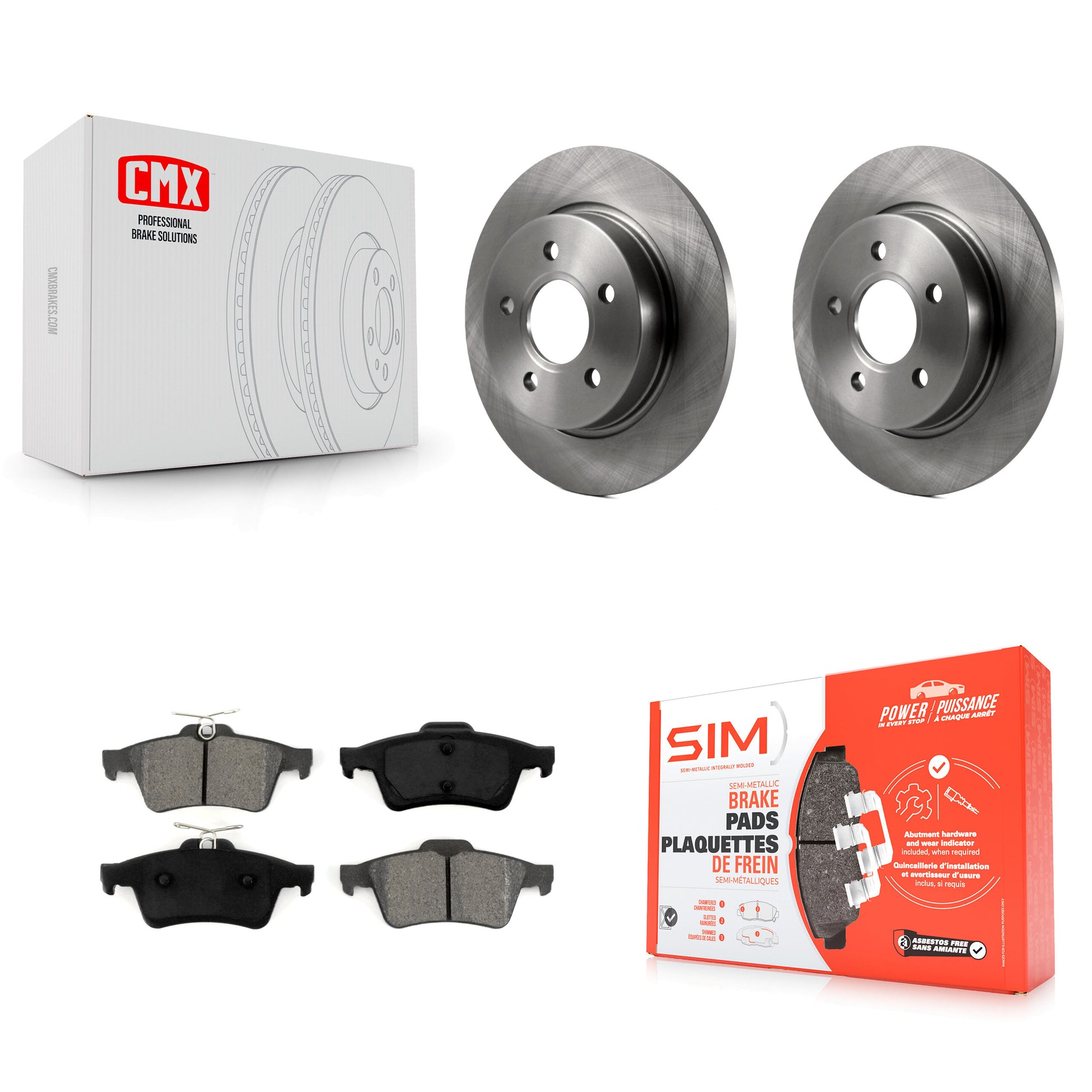 Transit Auto K8S-101636 Disc Brake Kit for 2012-2018 Ford Focus - Rear product image