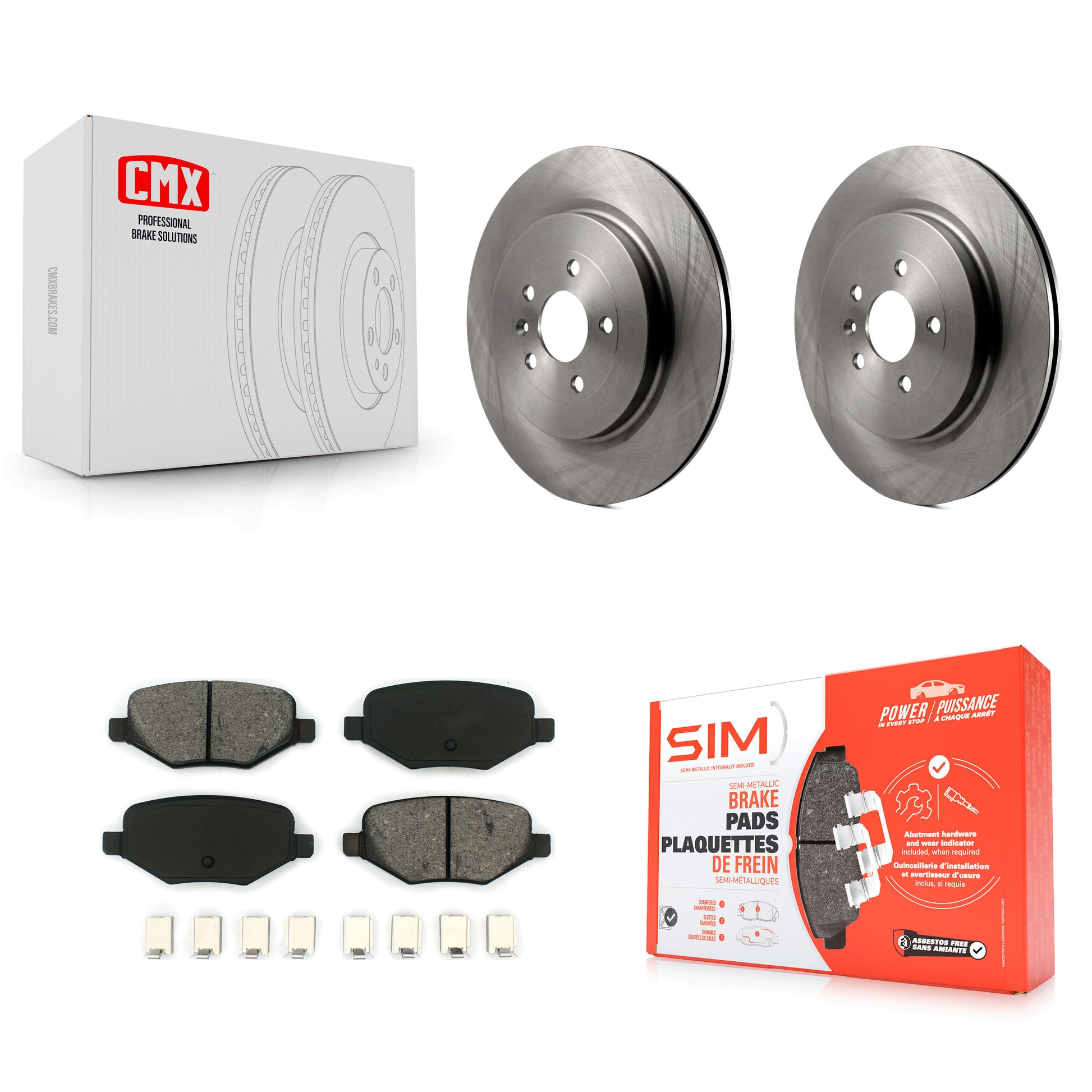 Transit Auto K8S-101639 Disc Brake Kit for 2012-2019 Ford Taurus, Lincoln MKT, Ford Explorer & more - Rear product image