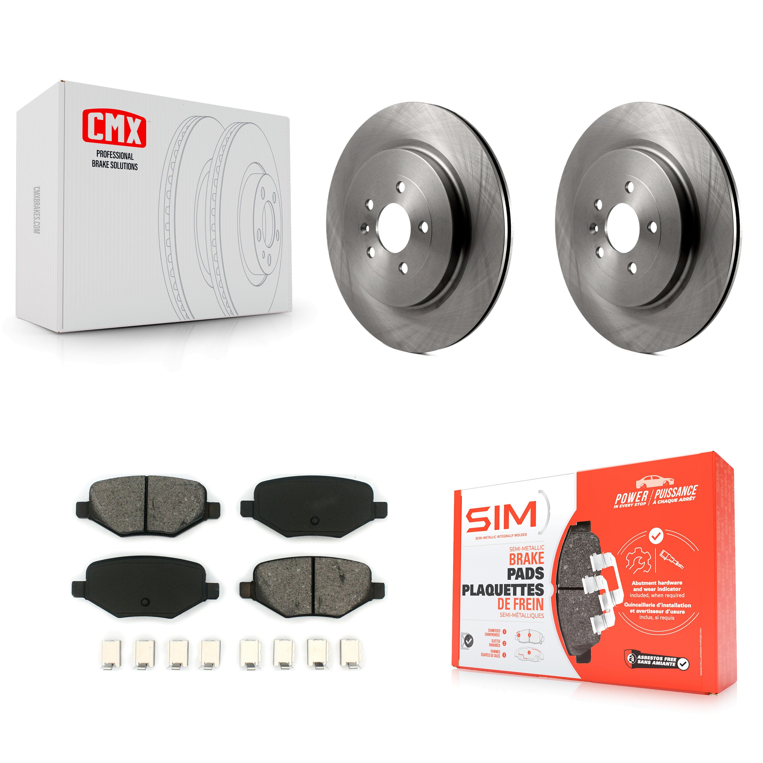Transit Auto K8S-101639 Disc Brake Kit for 2012-2019 Ford Taurus, Lincoln MKT, Ford Explorer & more - Rear product image