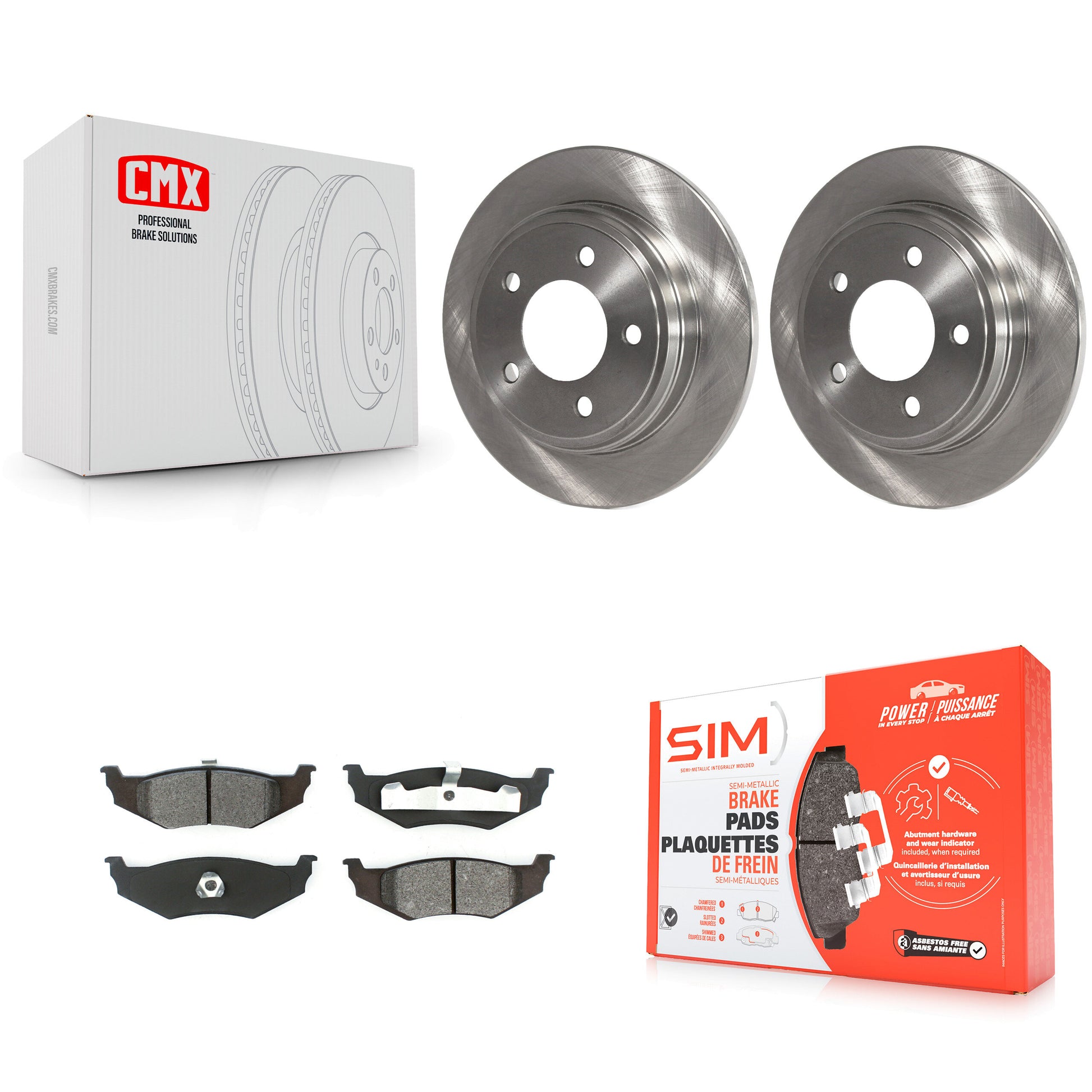 Transit Auto K8S-101648 Disc Brake Kit for 1995-2004 Dodge Intrepid, Chrysler 300M, Chrysler LHS & more - Rear product image