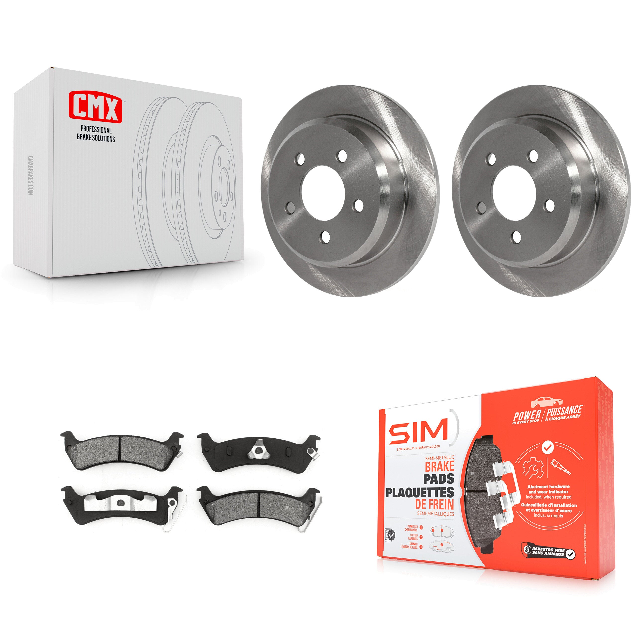 Transit Auto K8S-101649 Disc Brake Kit for 1994-1998 Jeep Grand Cherokee - Rear product image