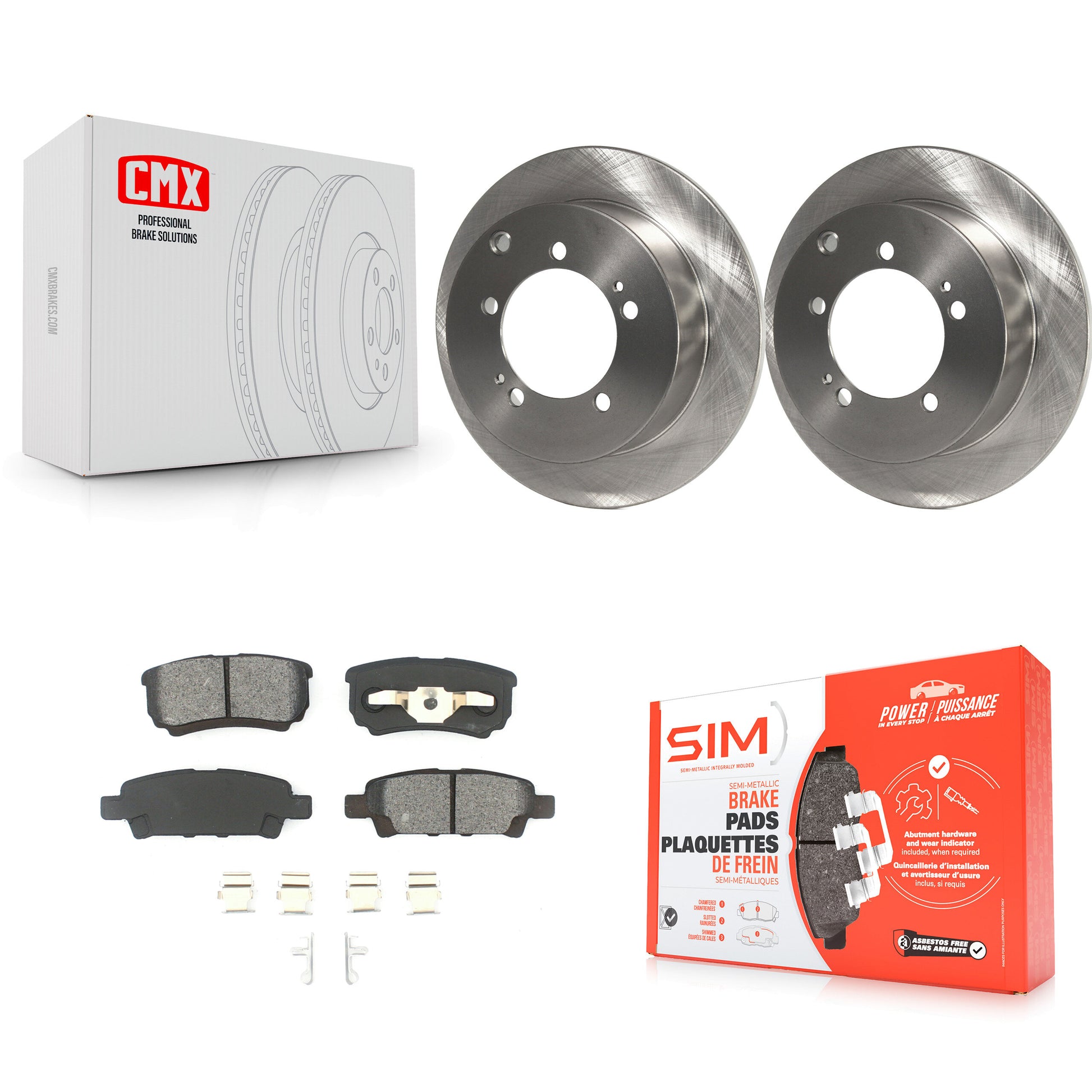 Transit Auto K8S-101652 Disc Brake Kit for 2004-2006 Mitsubishi Lancer, Mitsubishi Outlander - Rear product image