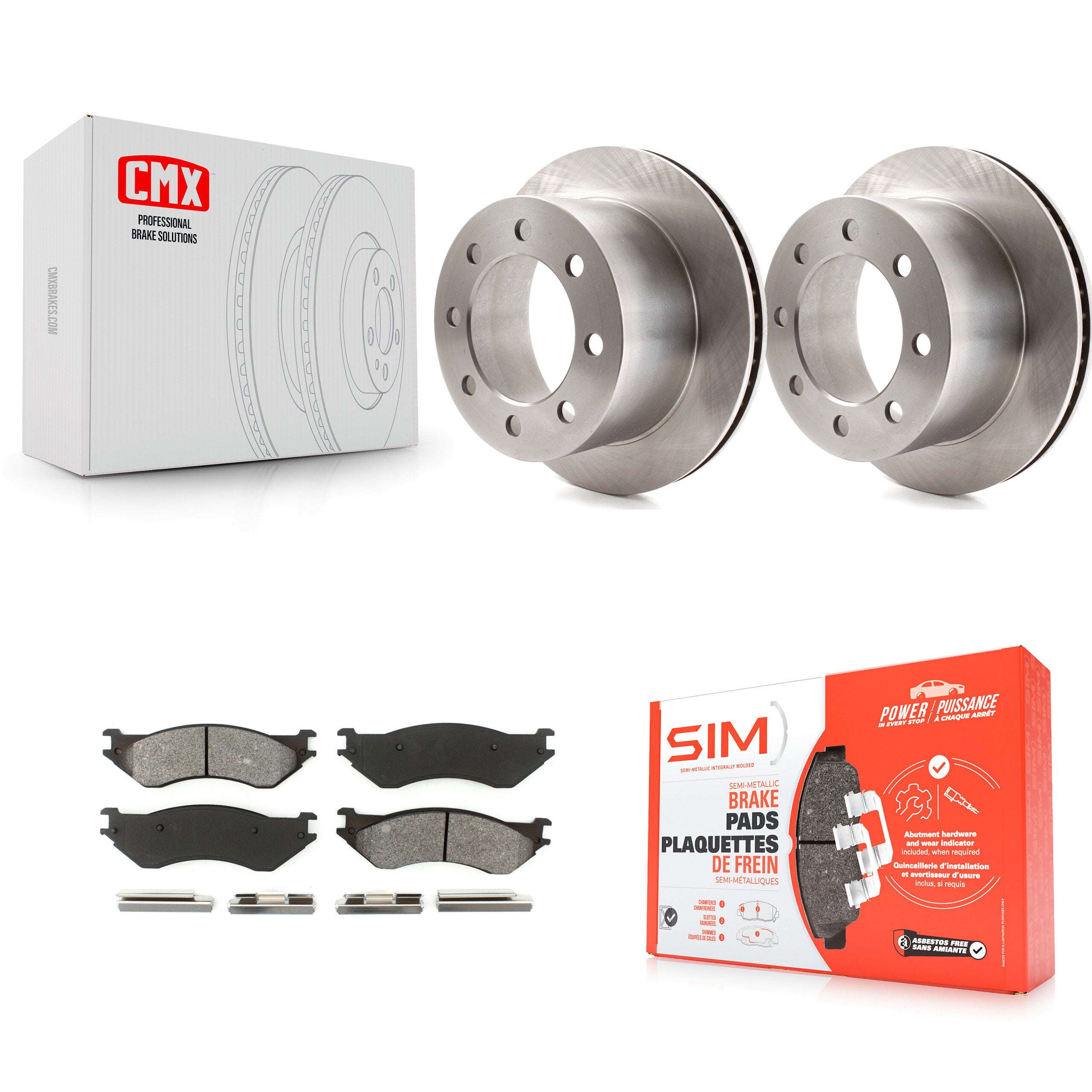 Transit Auto K8S-101657 Disc Brake Kit for 2001-2002 Dodge Ram 2500, Dodge Ram 3500 - Rear product image