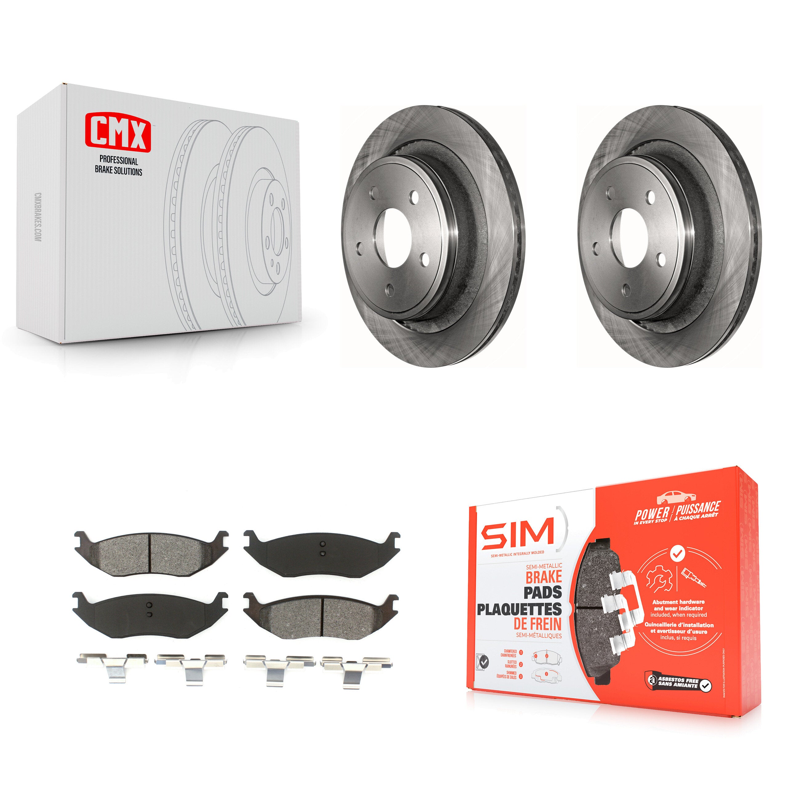 Transit Auto K8S-101659 Disc Brake Kit for 2004-2023 Ram 1500 Classic, Ram 1500, Dodge Ram 1500 & more - Rear product image