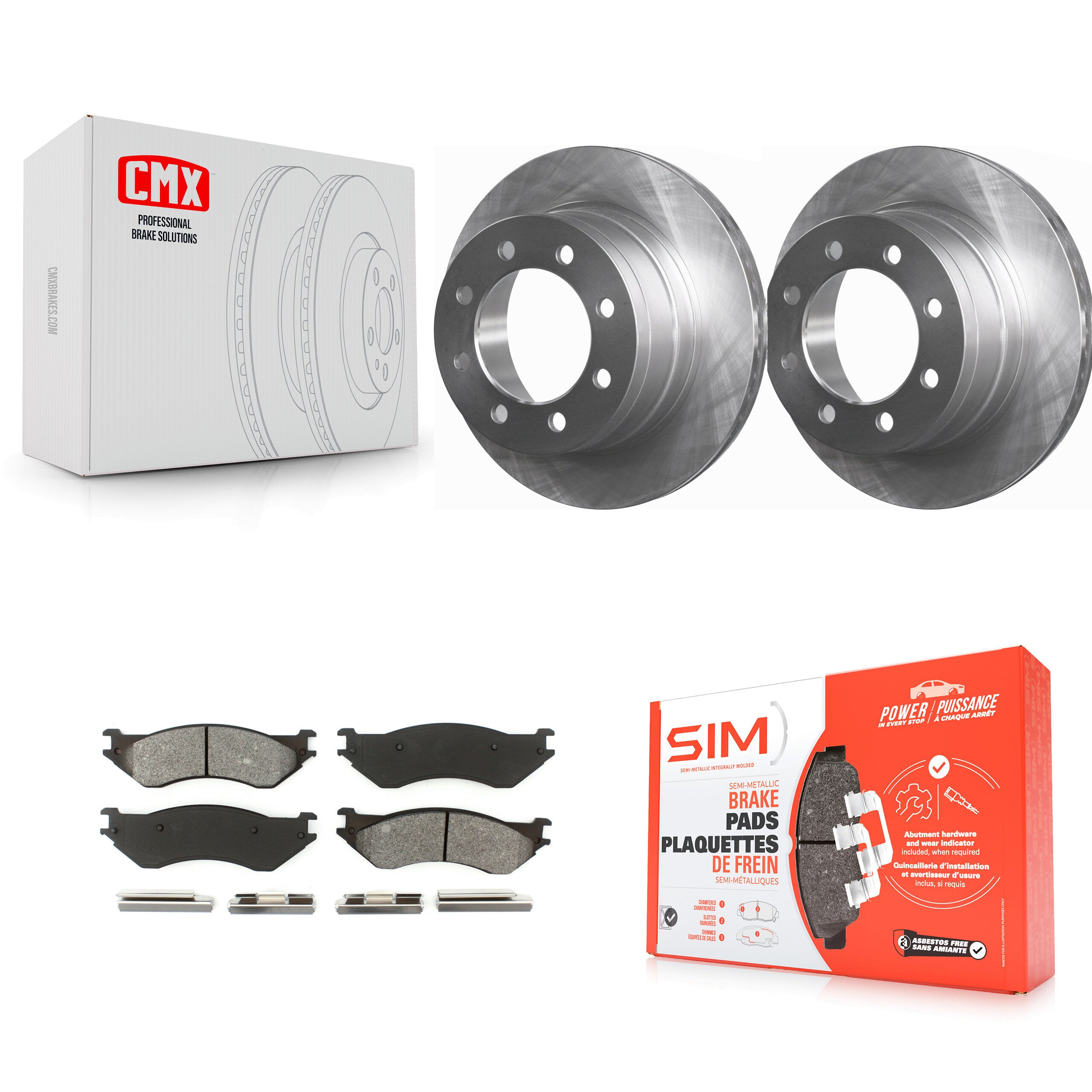 Transit Auto K8S-101662 Disc Brake Kit for 2003-2008 Dodge Ram 1500, Dodge Ram 2500, Dodge Ram 3500 - Rear product image