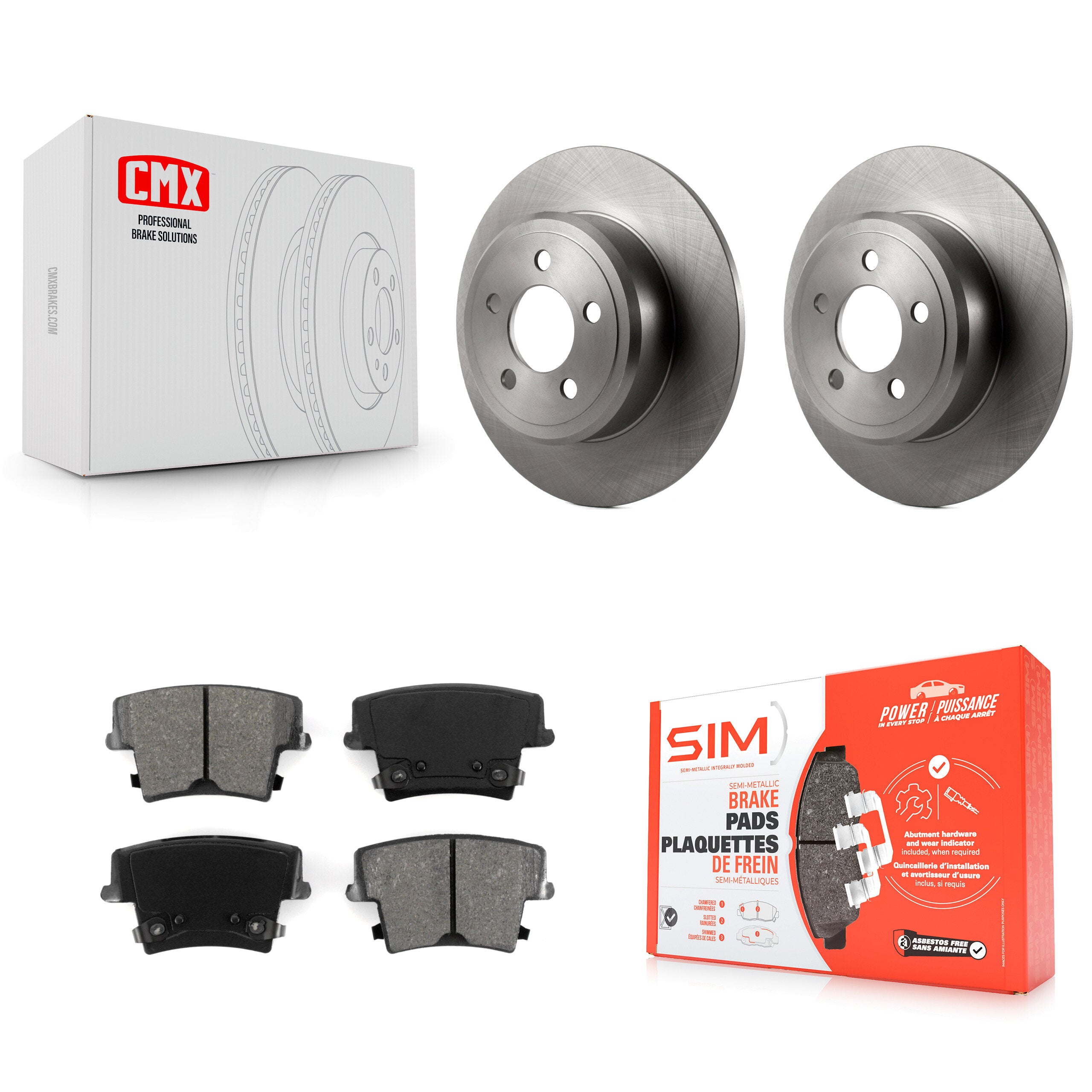 Transit Auto K8S-101667 Disc Brake Kit for 2005-2023 Dodge Challenger, Dodge Charger, Chrysler 300 - Rear product image