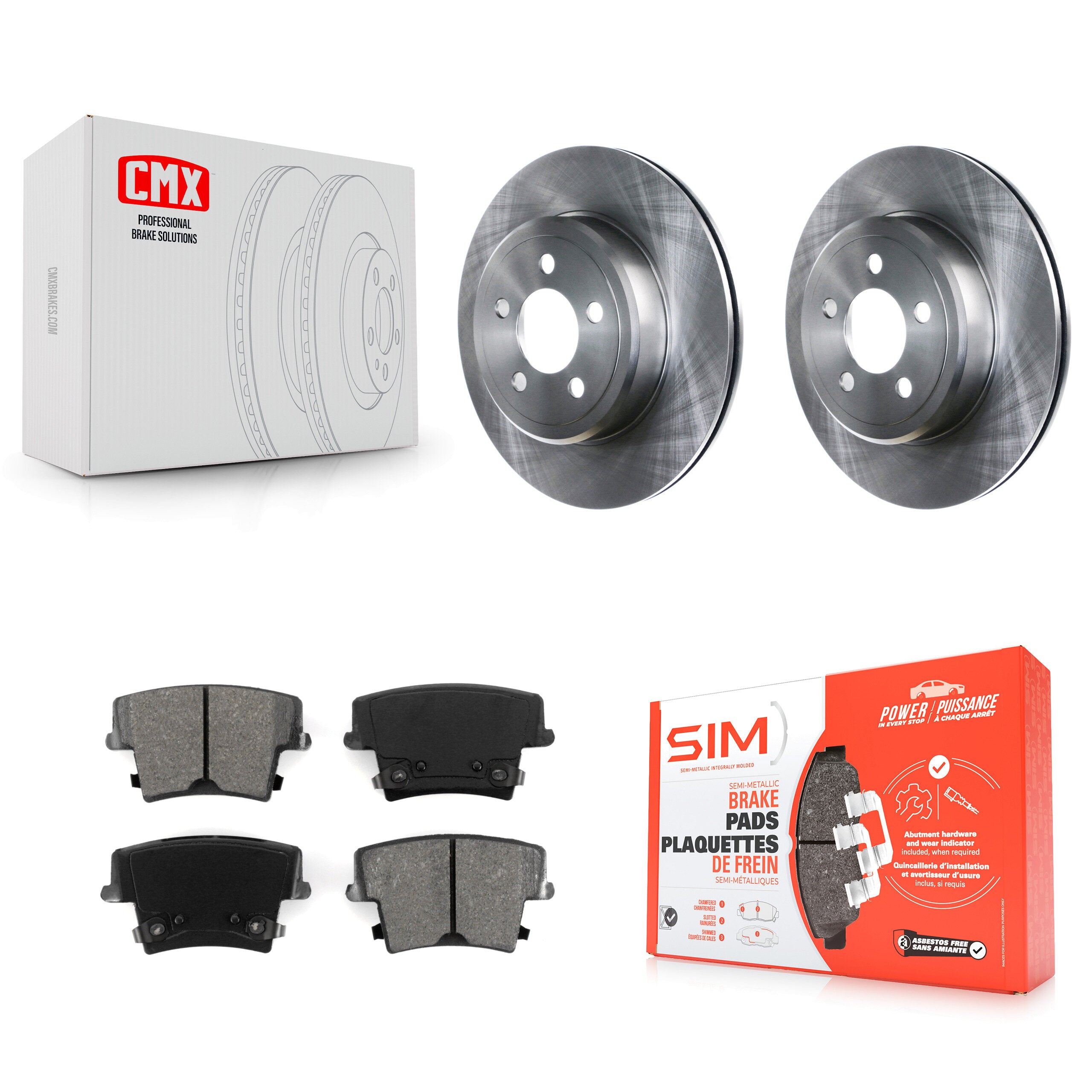 Transit Auto K8S-101668 Disc Brake Kit for 2005-2023 Dodge Challenger, Dodge Charger, Chrysler 300 - Rear product image