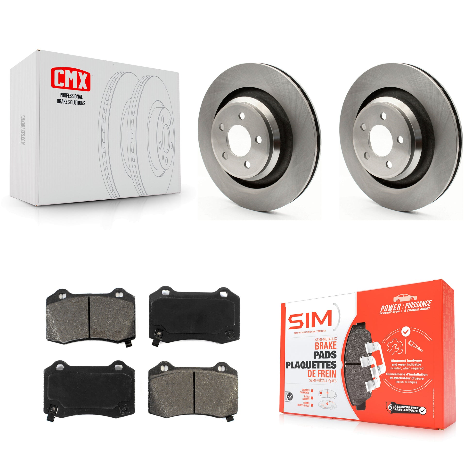 Transit Auto K8S-101670 Disc Brake Kit for 2005-2023 Dodge Challenger, Dodge Charger - Rear product image