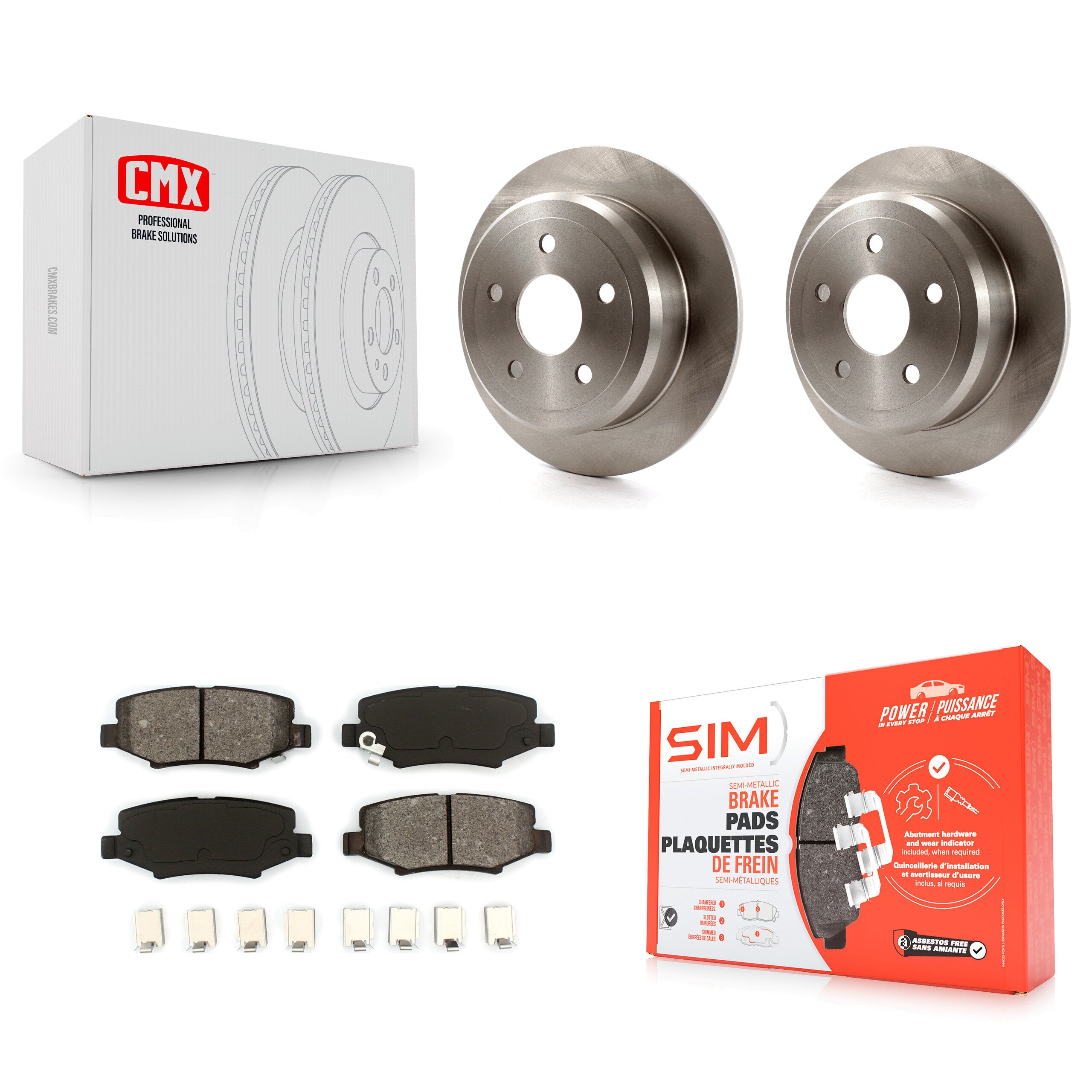 Transit Auto K8S-101676 Disc Brake Kit for 2007-2018 Jeep Wrangler JK, Jeep Wrangler - Rear product image