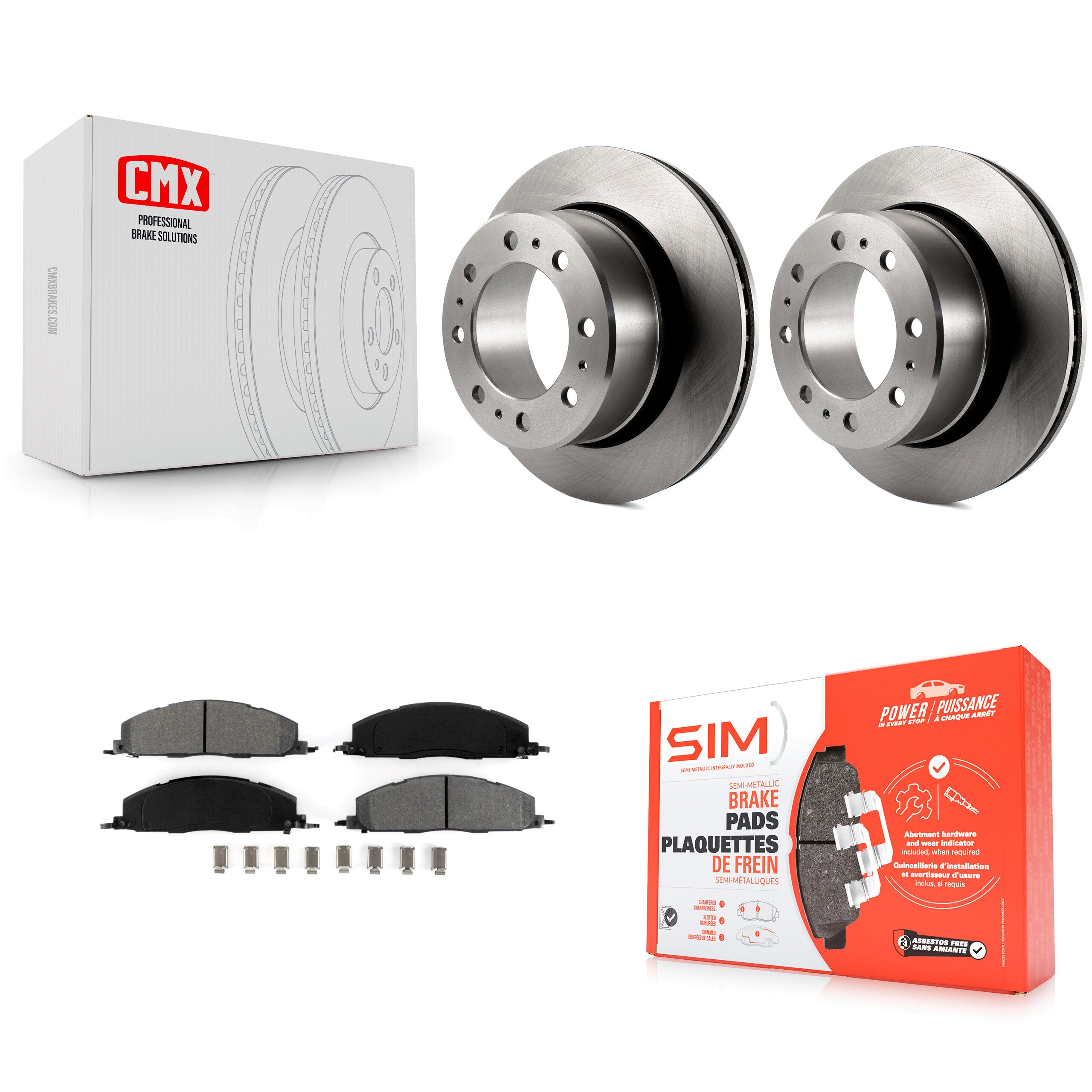 Transit Auto K8S-101684 Disc Brake Kit for 2009-2018 Ram 1500, Ram 2500, Ram 3500 & more - Rear product image