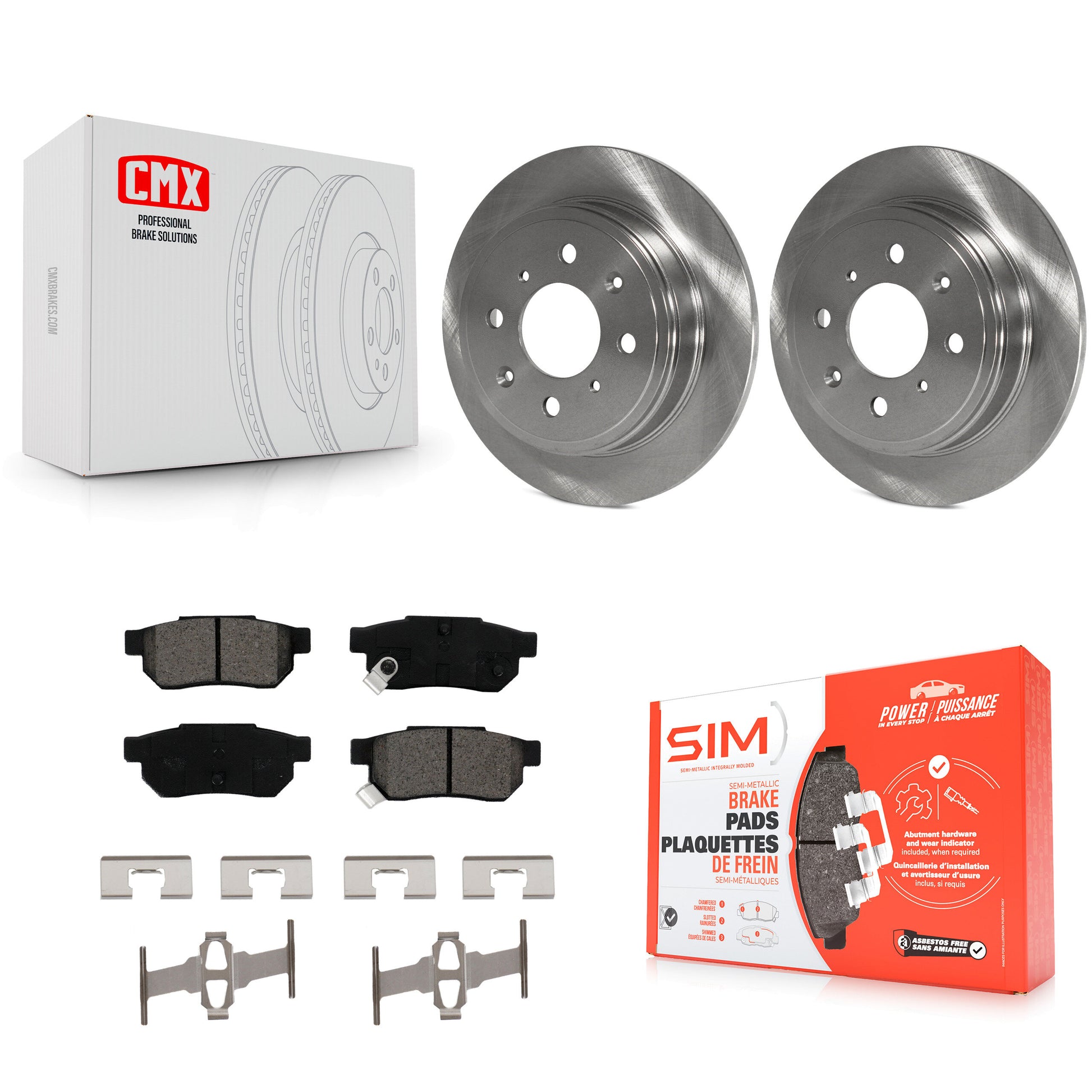 Transit Auto K8S-101690 Disc Brake Kit for 1988-2001 Acura Integra, Honda Civic, Acura EL & more - Rear product image