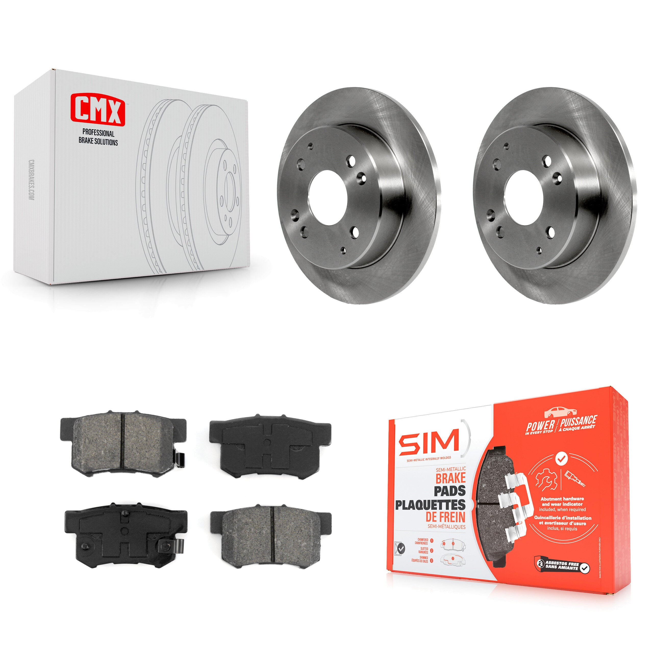 Transit Auto K8S-101700 Disc Brake Kit for 1991-1997 Acura CL, Honda Accord - Rear product image