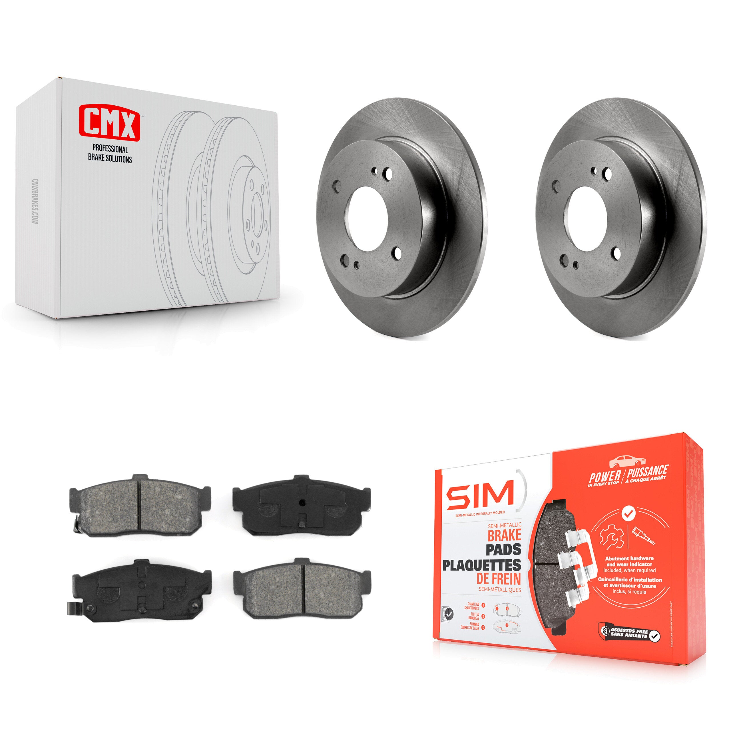 Transit Auto K8S-101703 Disc Brake Kit for 1991-2001 INFINITI G20, Nissan Sentra, Nissan Altima - Rear product image