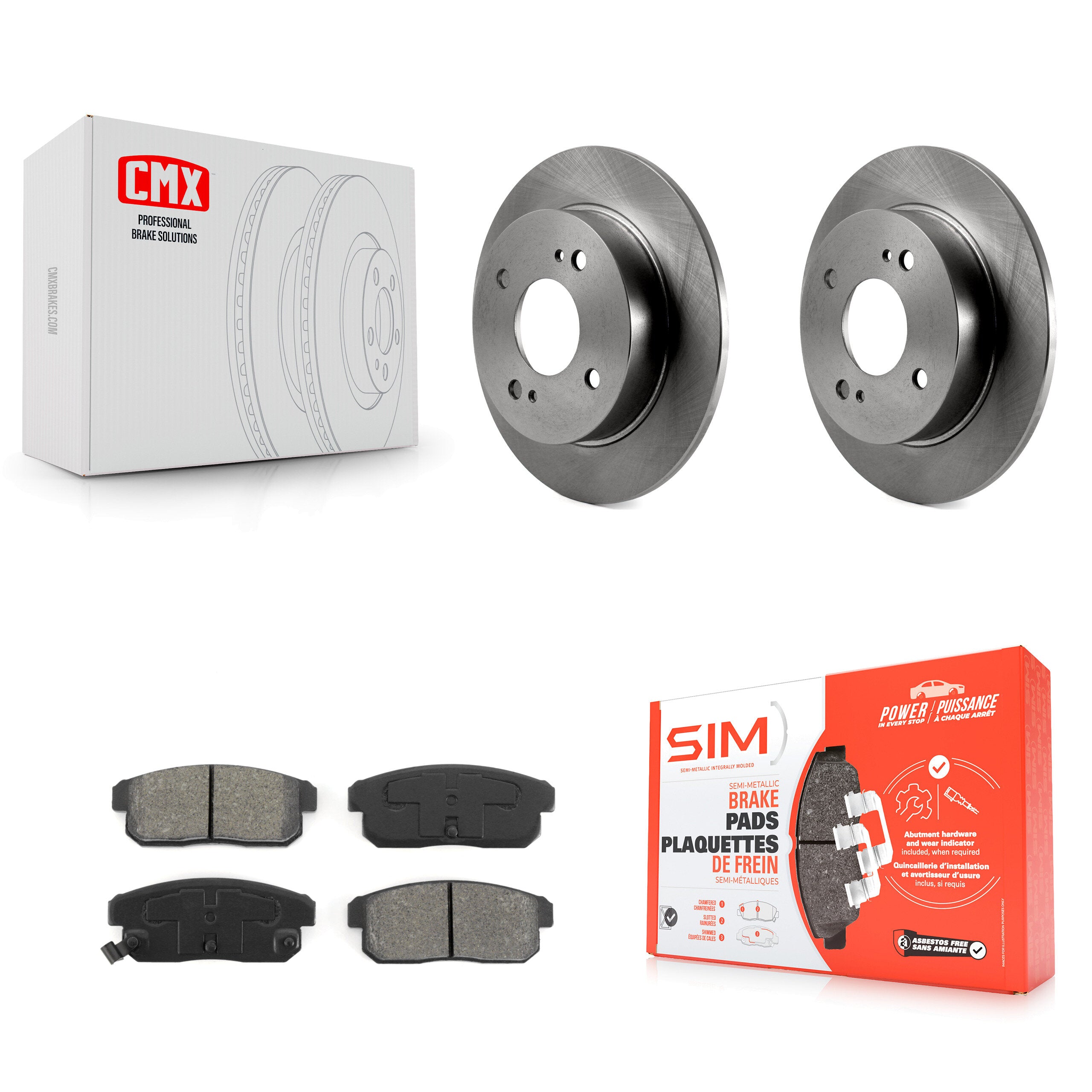 Transit Auto K8S-101704 Disc Brake Kit for 2001-2006 Nissan Sentra, INFINITI G20 - Rear product image