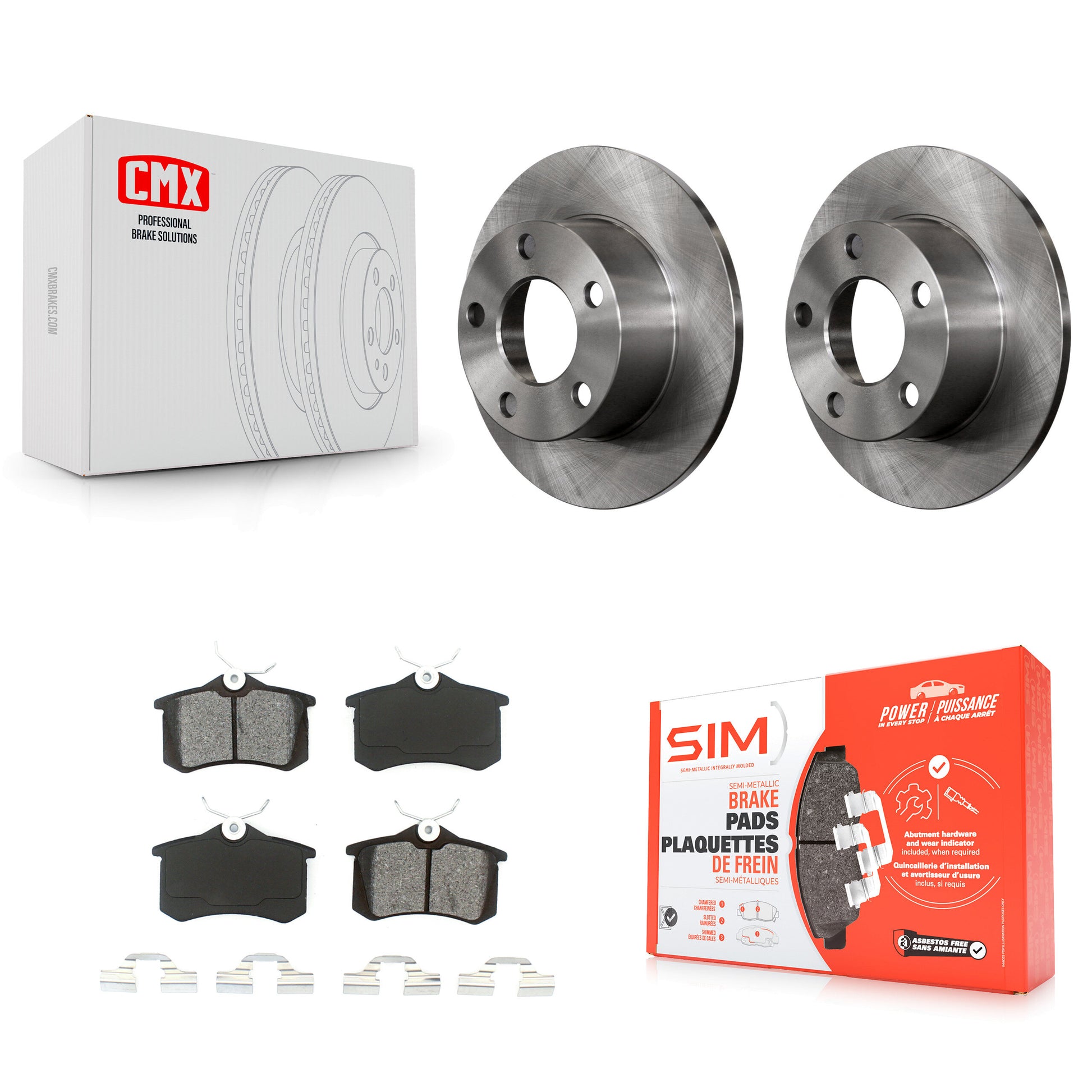 Transit Auto K8S-101706 Disc Brake Kit for 1997-2003 Audi A6, Volkswagen Passat - Rear product image