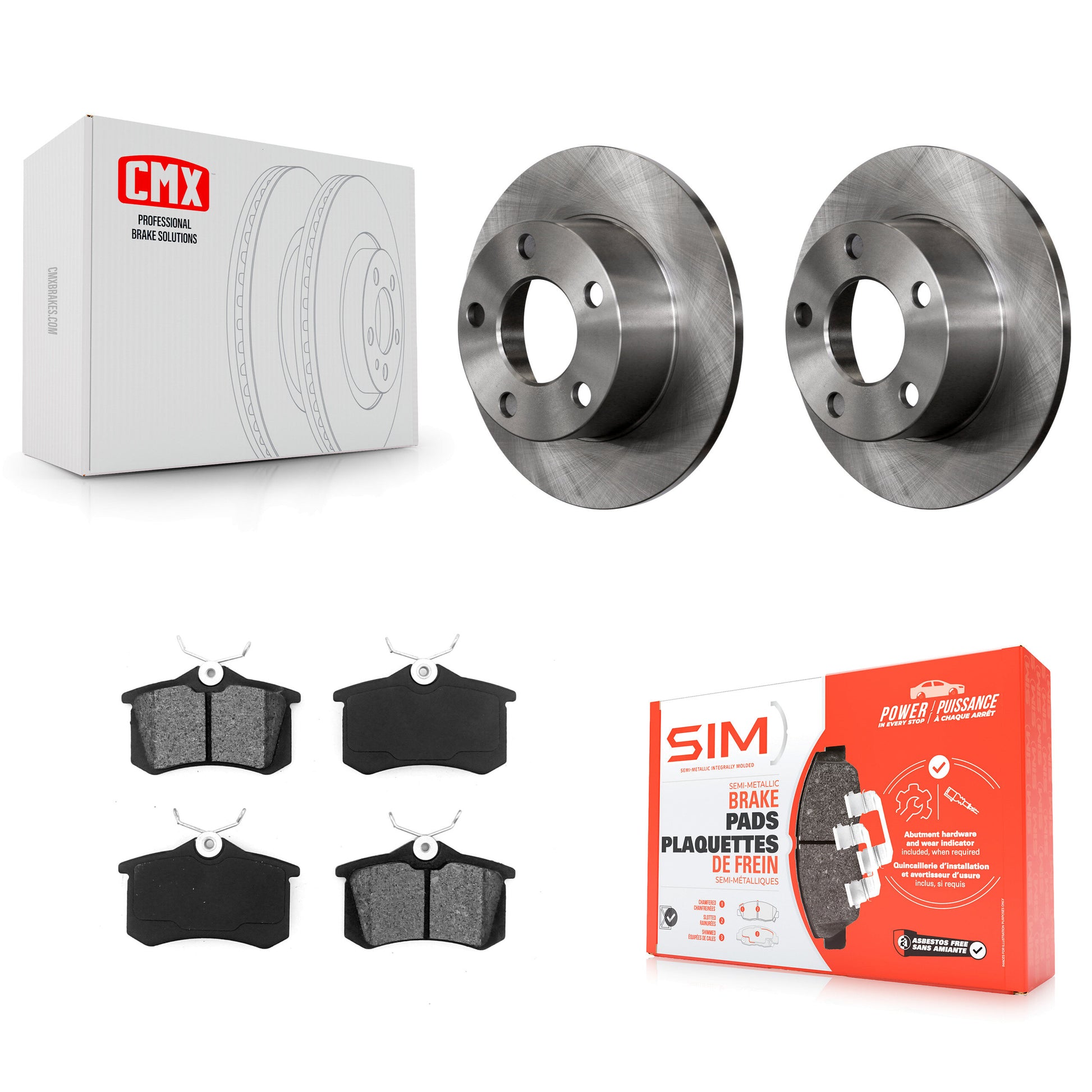 Transit Auto K8S-101707 Disc Brake Kit for 1998-2005 Audi A6, Volkswagen Passat - Rear product image